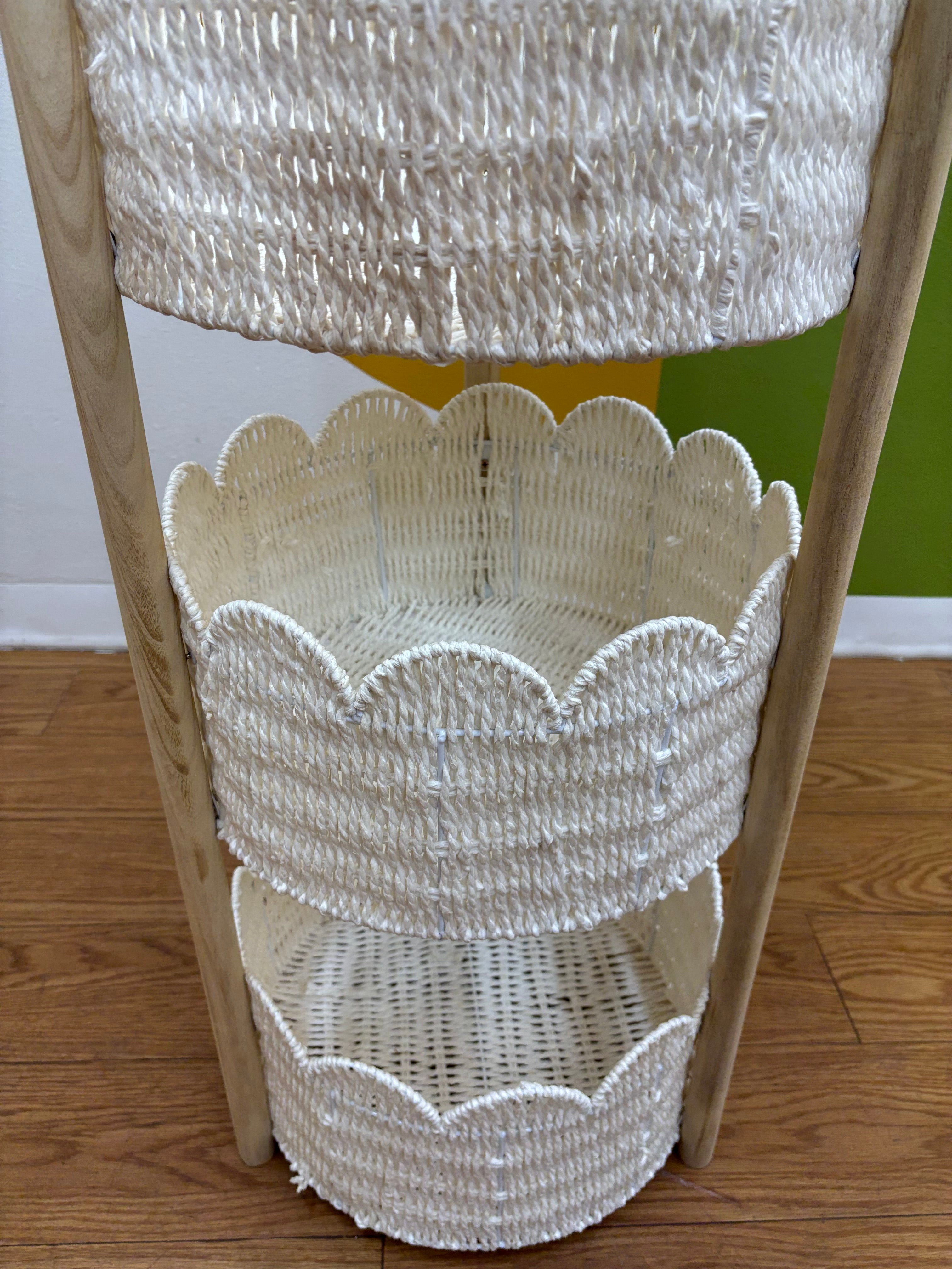 3 Tier Wicker Storage Tower