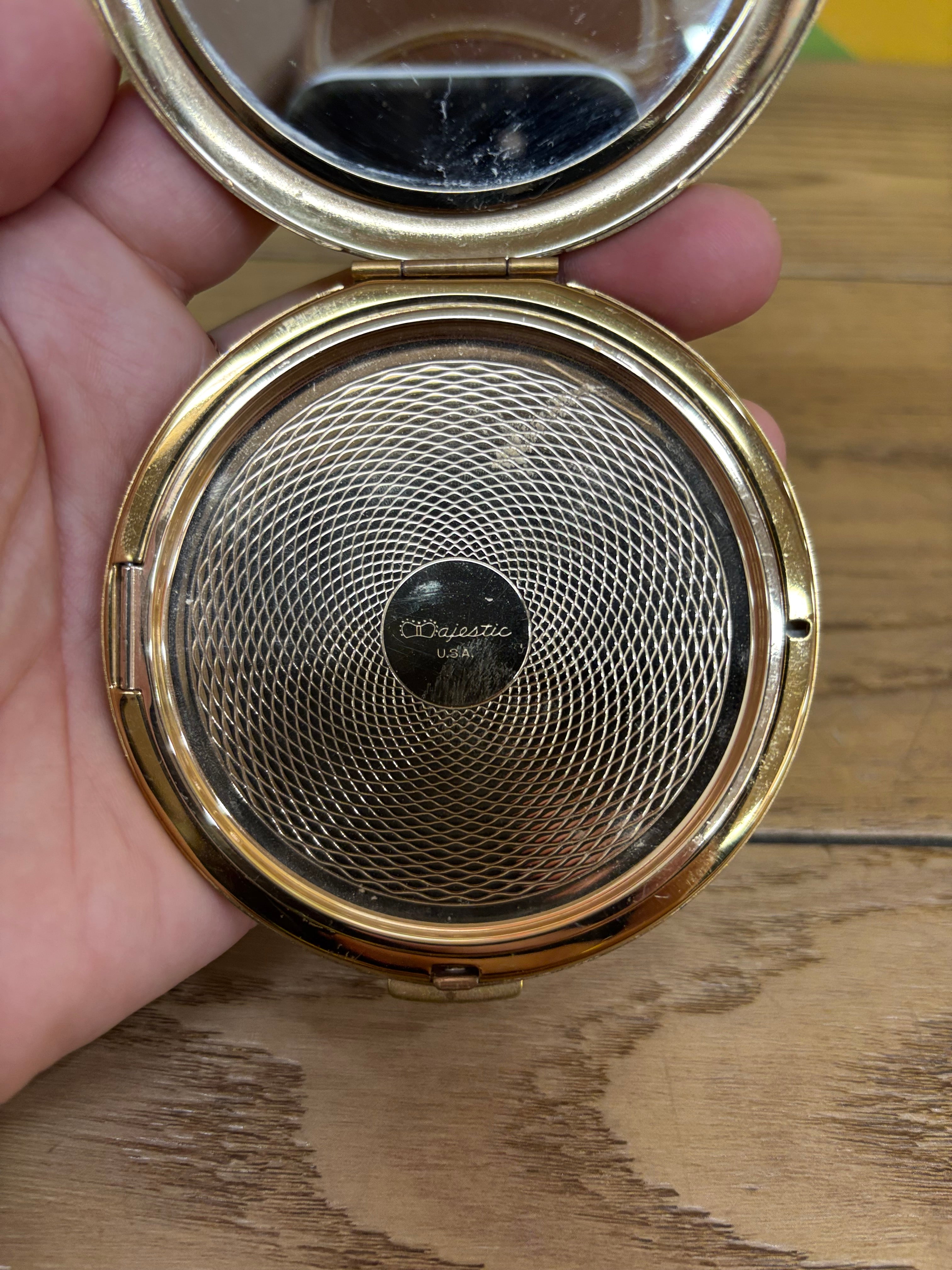 Gold Tone Large Compact
