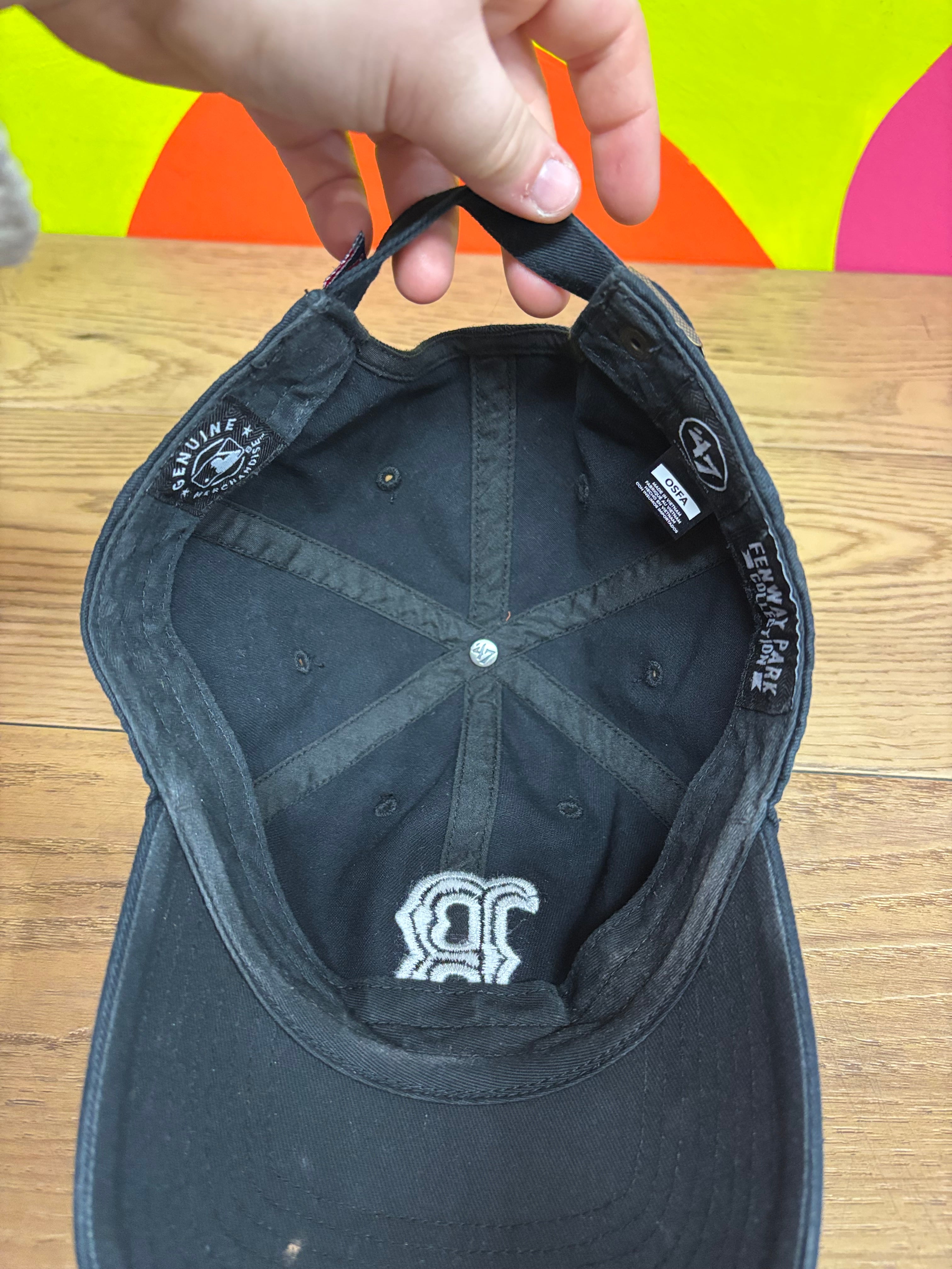 Black Boston Red Sox Baseball Cap - One Size