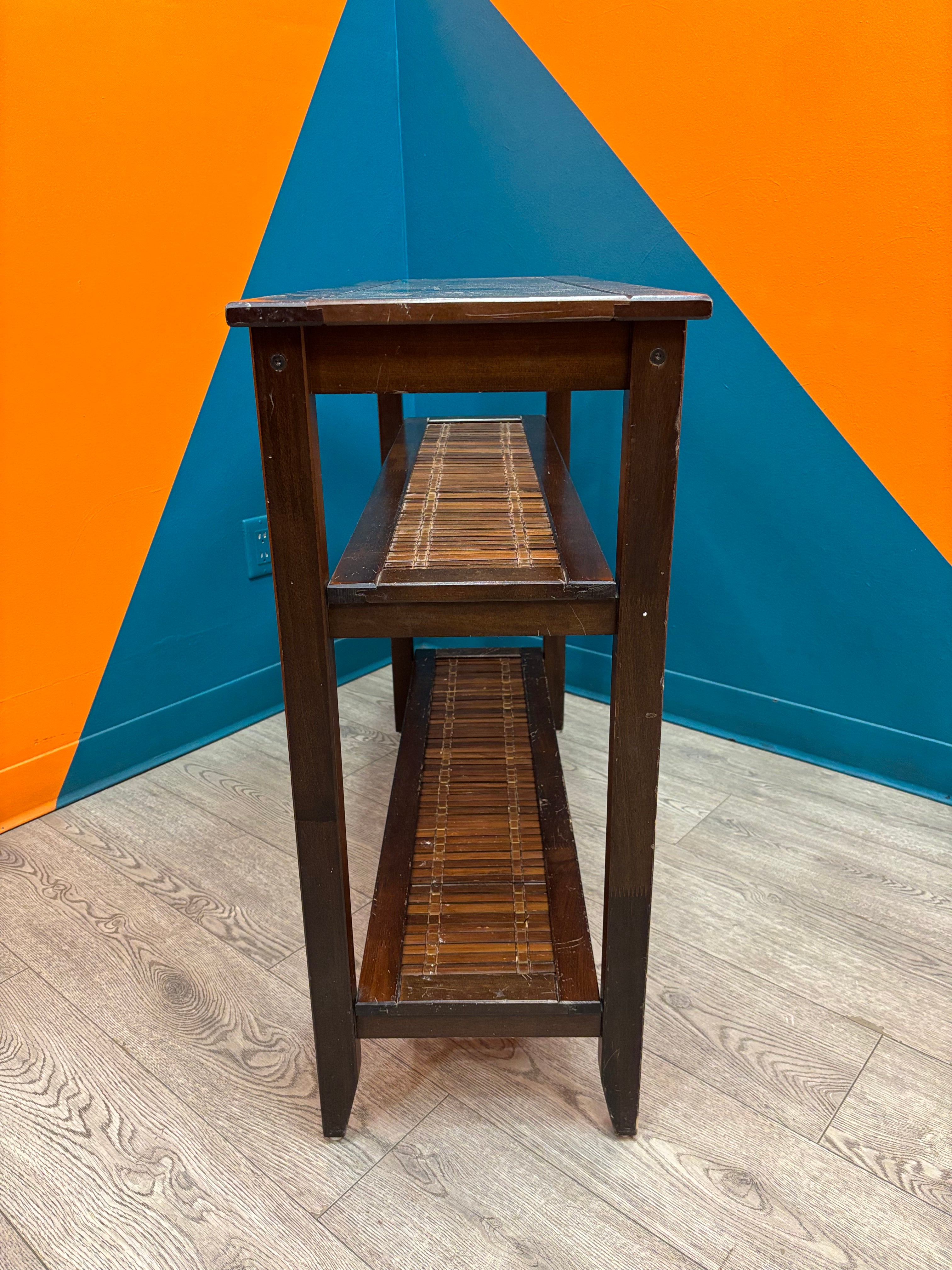 Wood & Glass Console Table