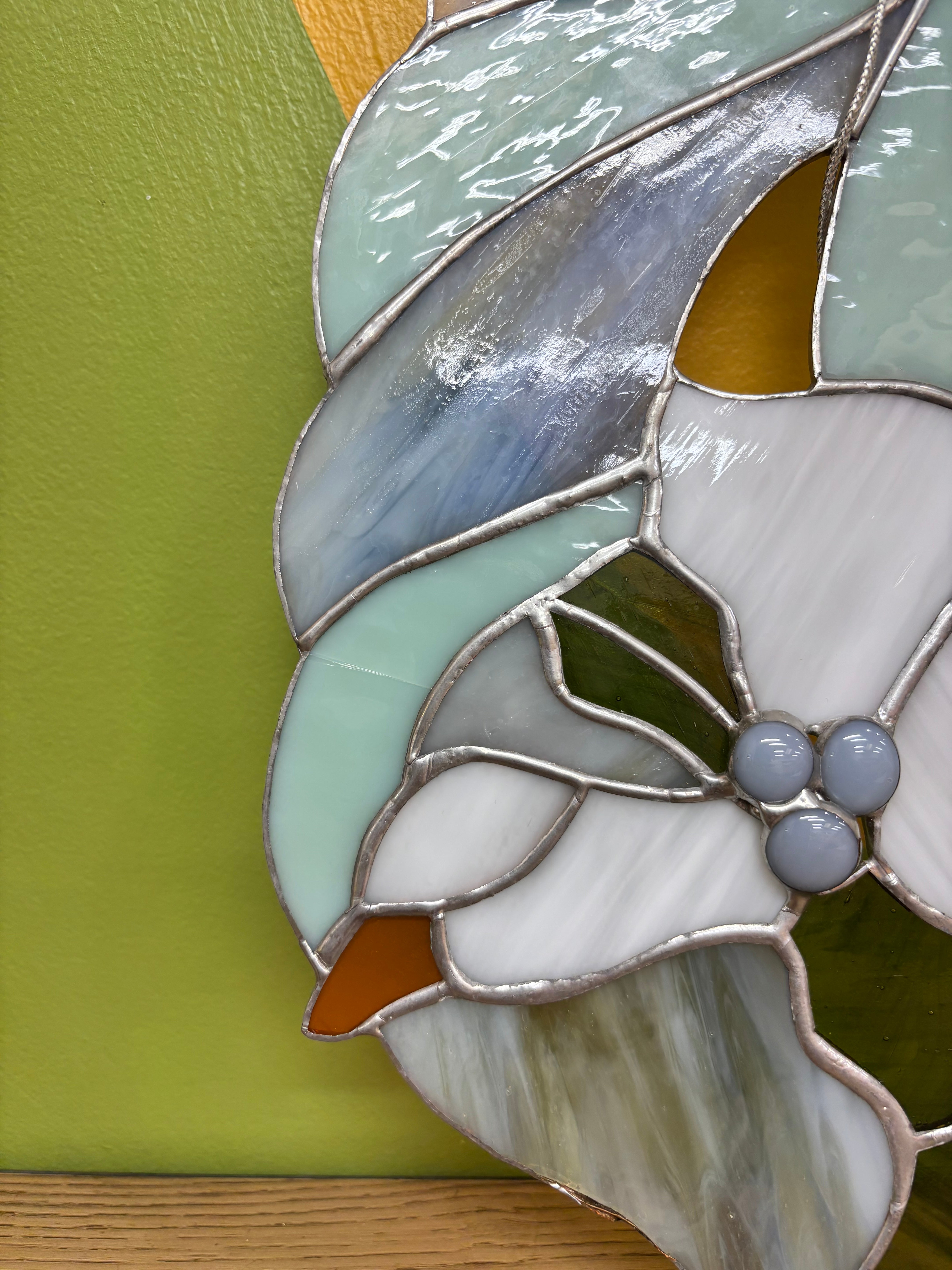 Stained Glass Wreath Suncatcher