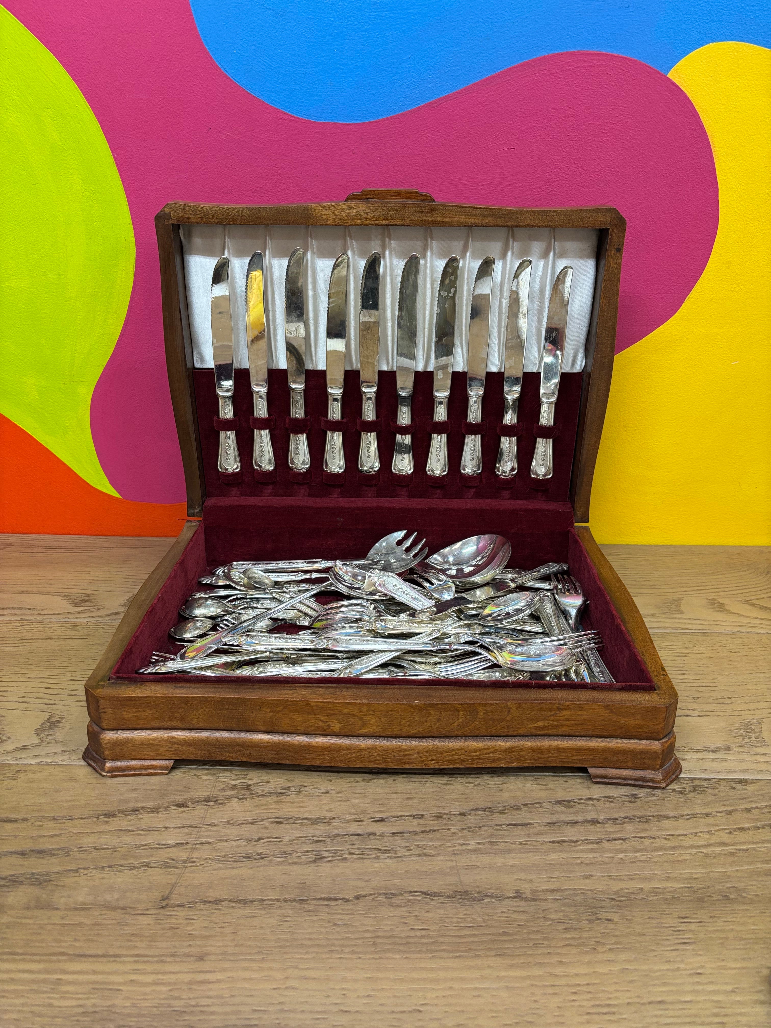 Assorted Silverware Set in Box