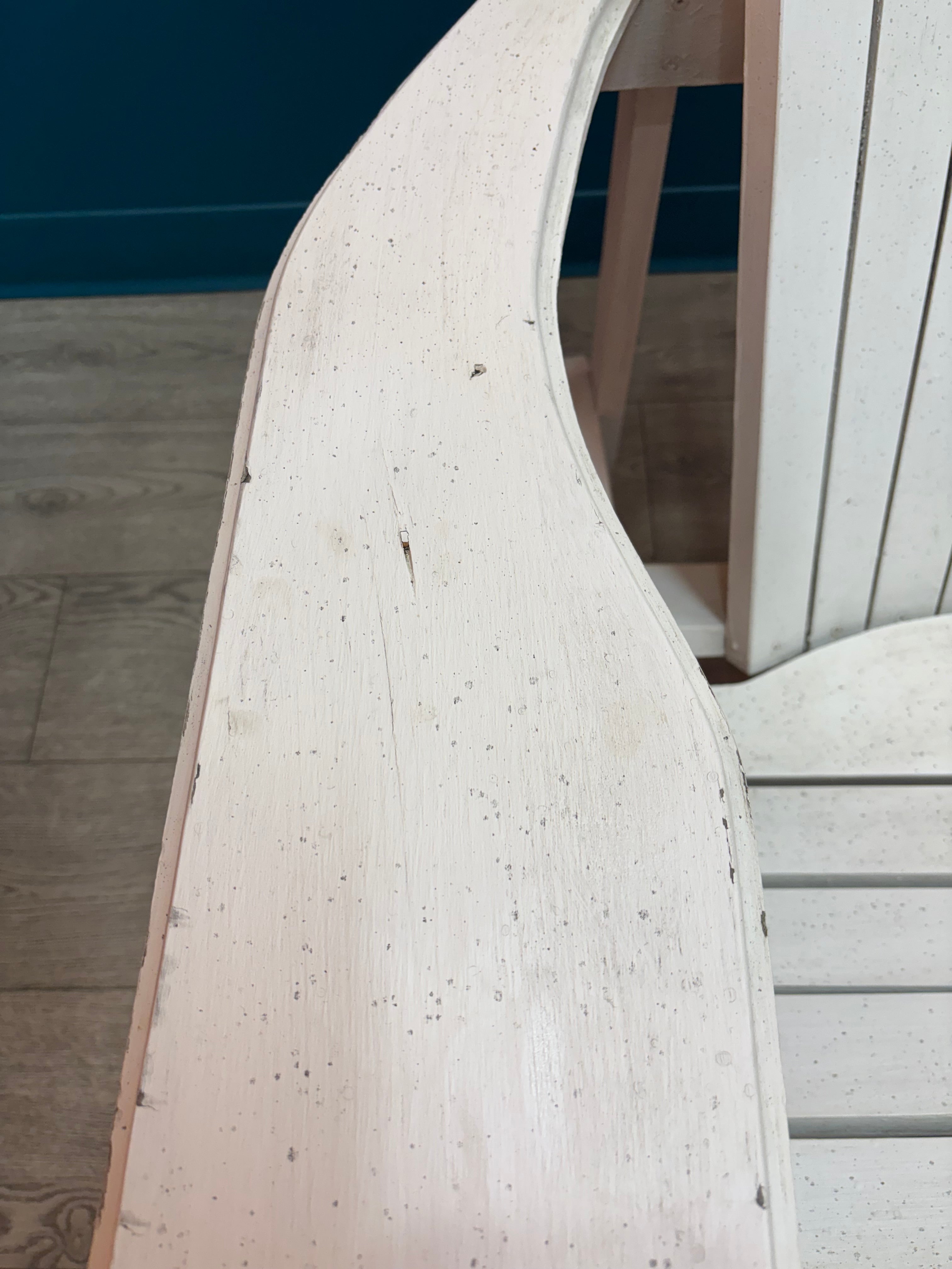 White Wood Adirondack Lounge Chair #2