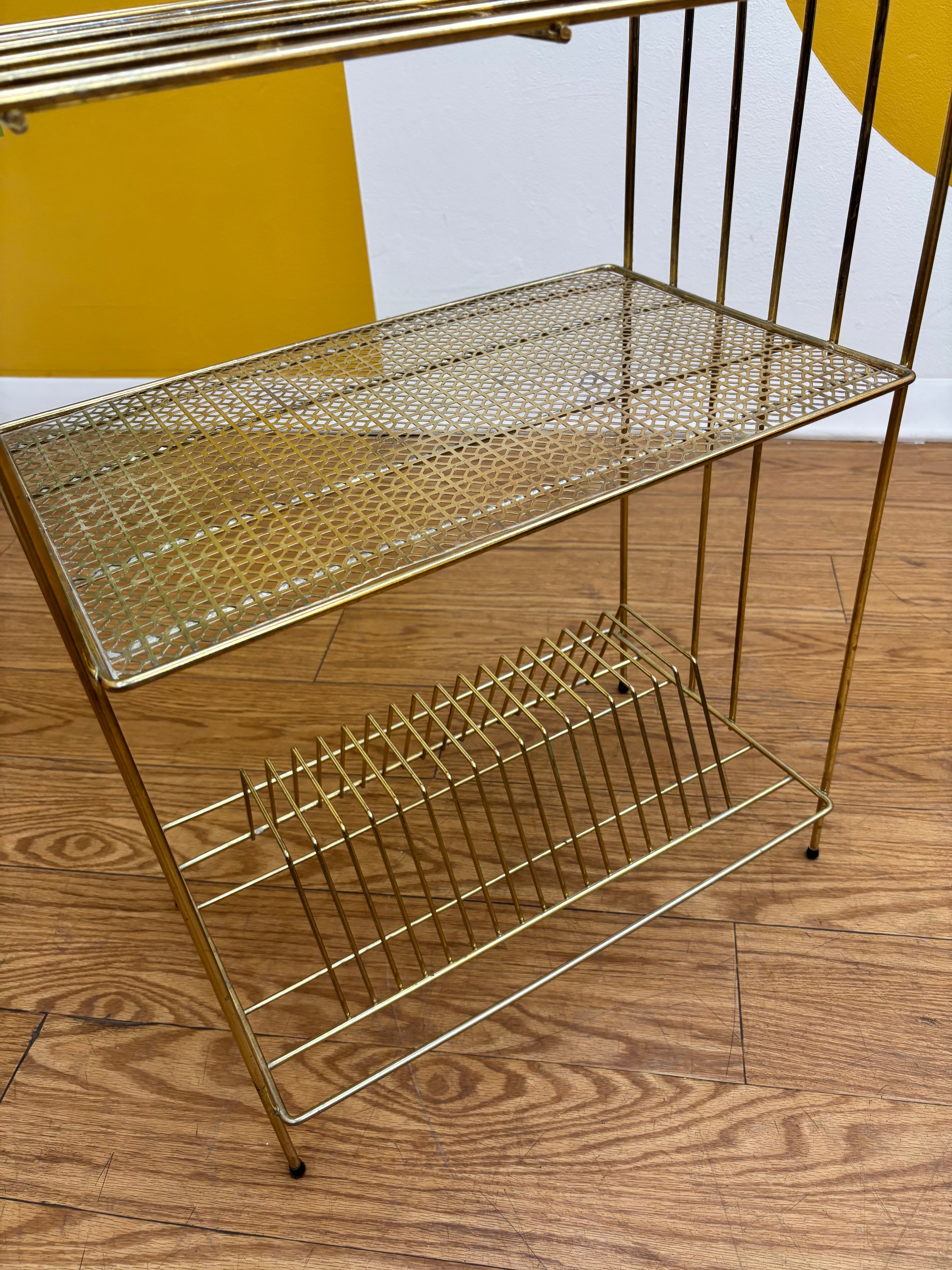Metal Record Player Stand