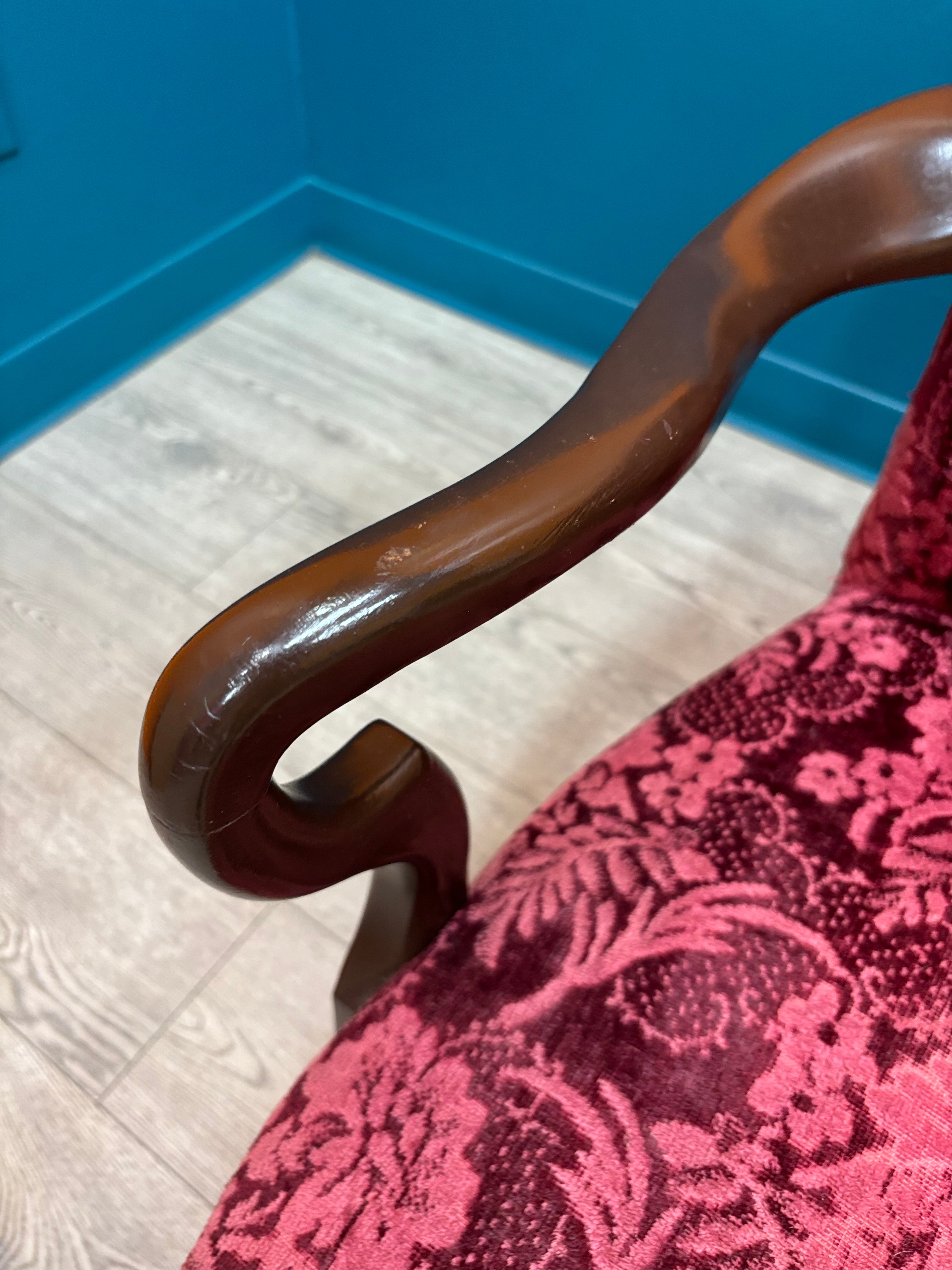 Cranberry Red Armchair