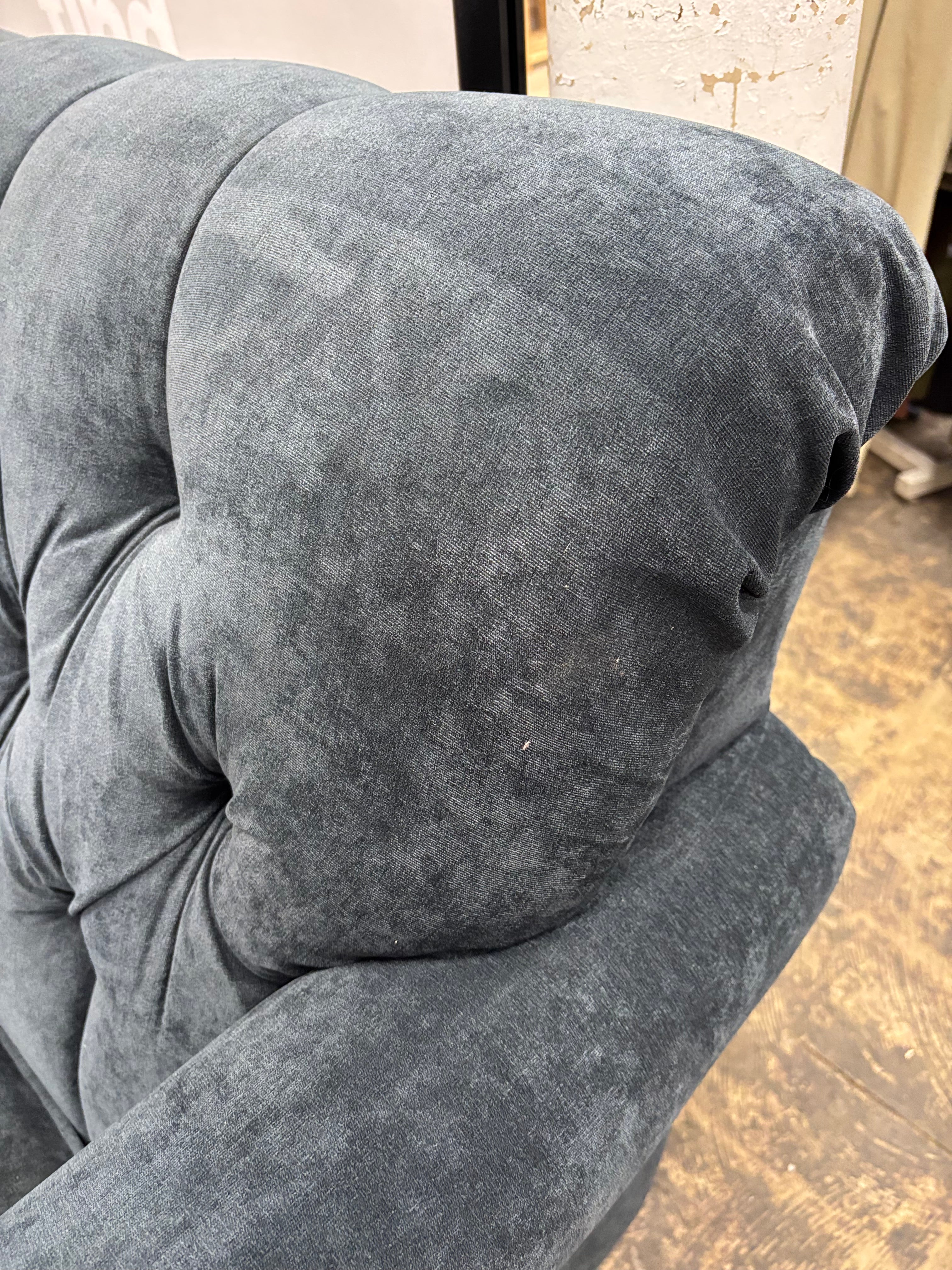 Blue Tufted Sofa (2 available)