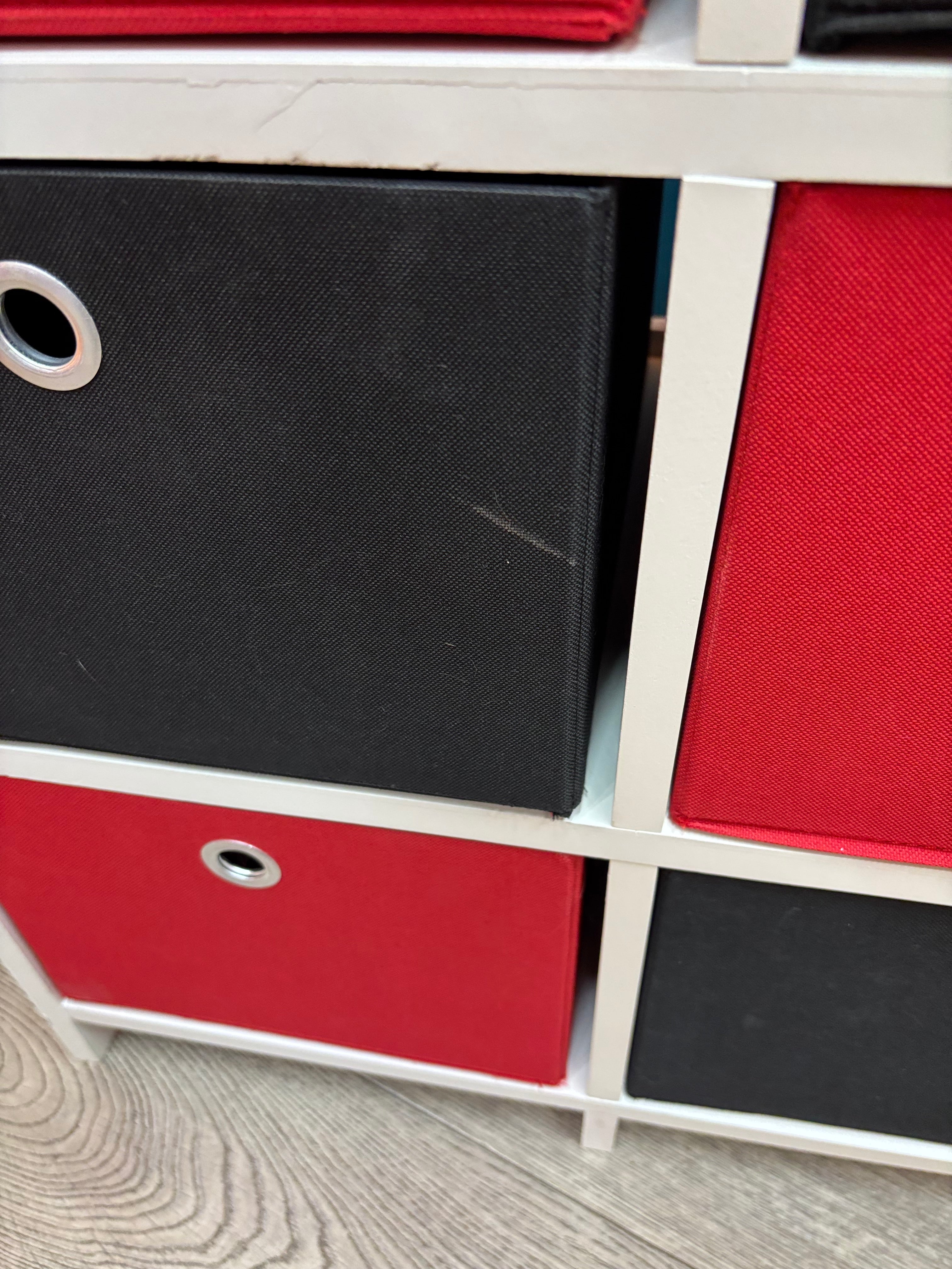 Black & Red Storage Shelves (2 available)
