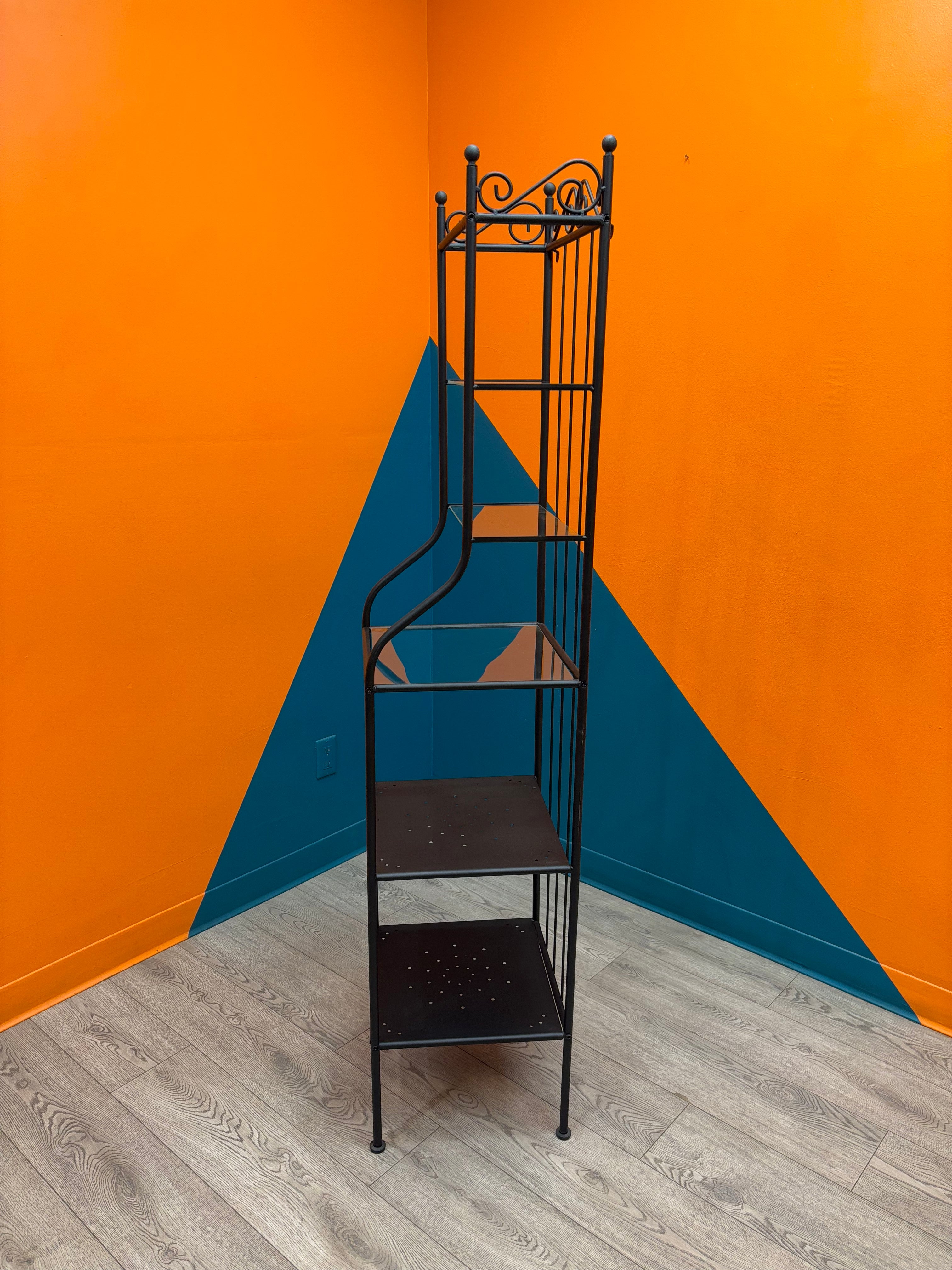 Metal & Glass Shelving Unit