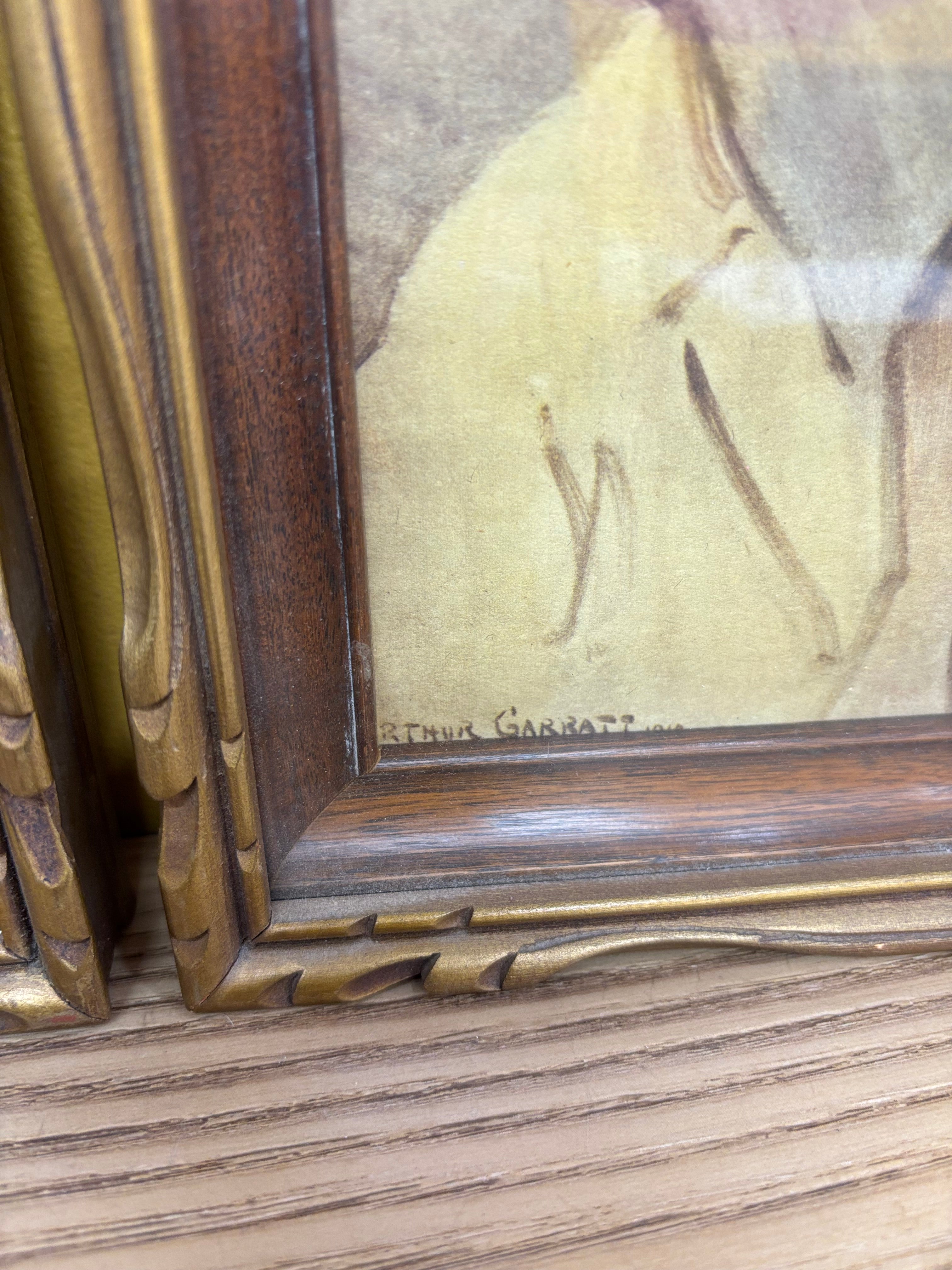 Charlotte & Peter Gold Framed Portraits
