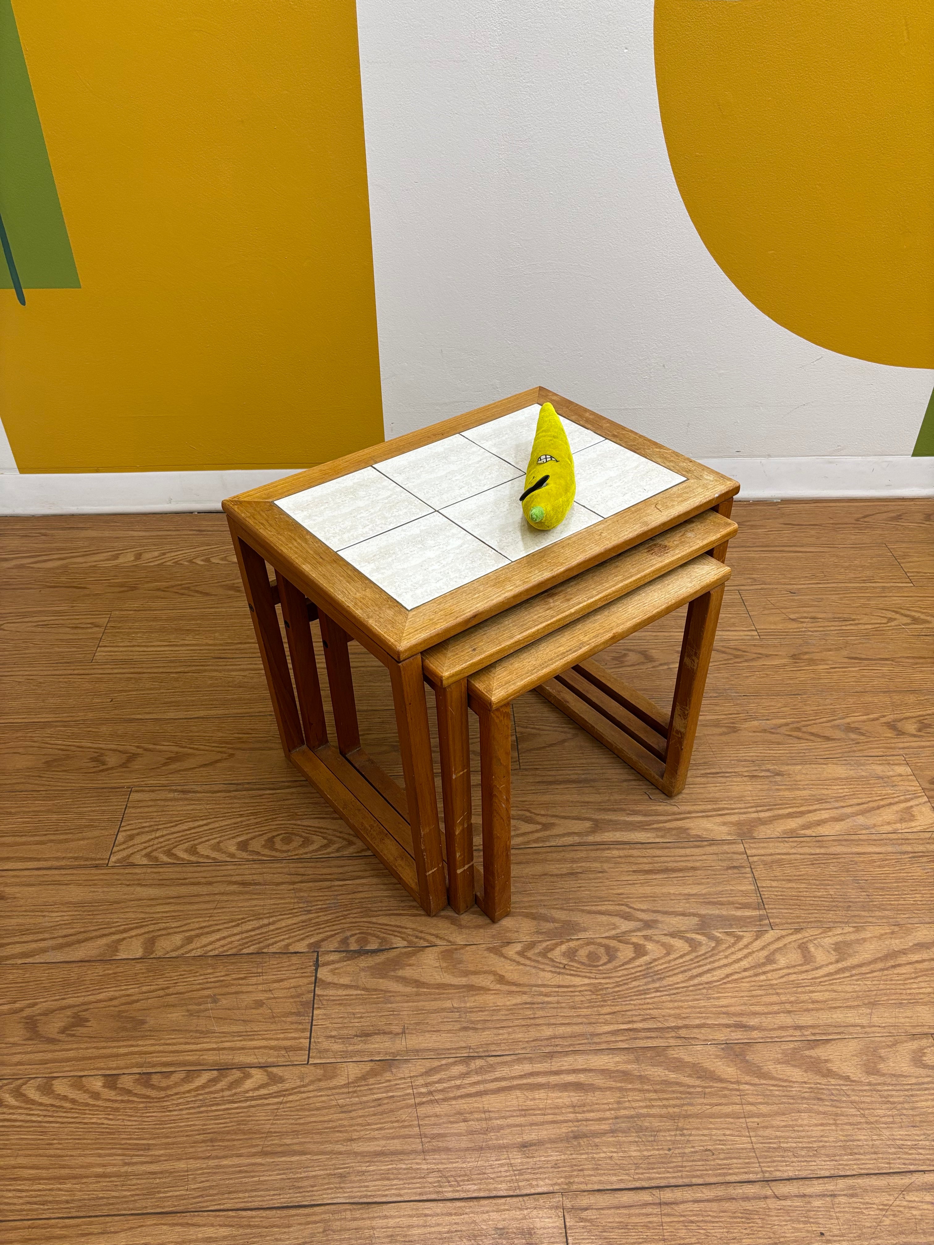 Tile Top Nesting Tables (Made in Denmark)