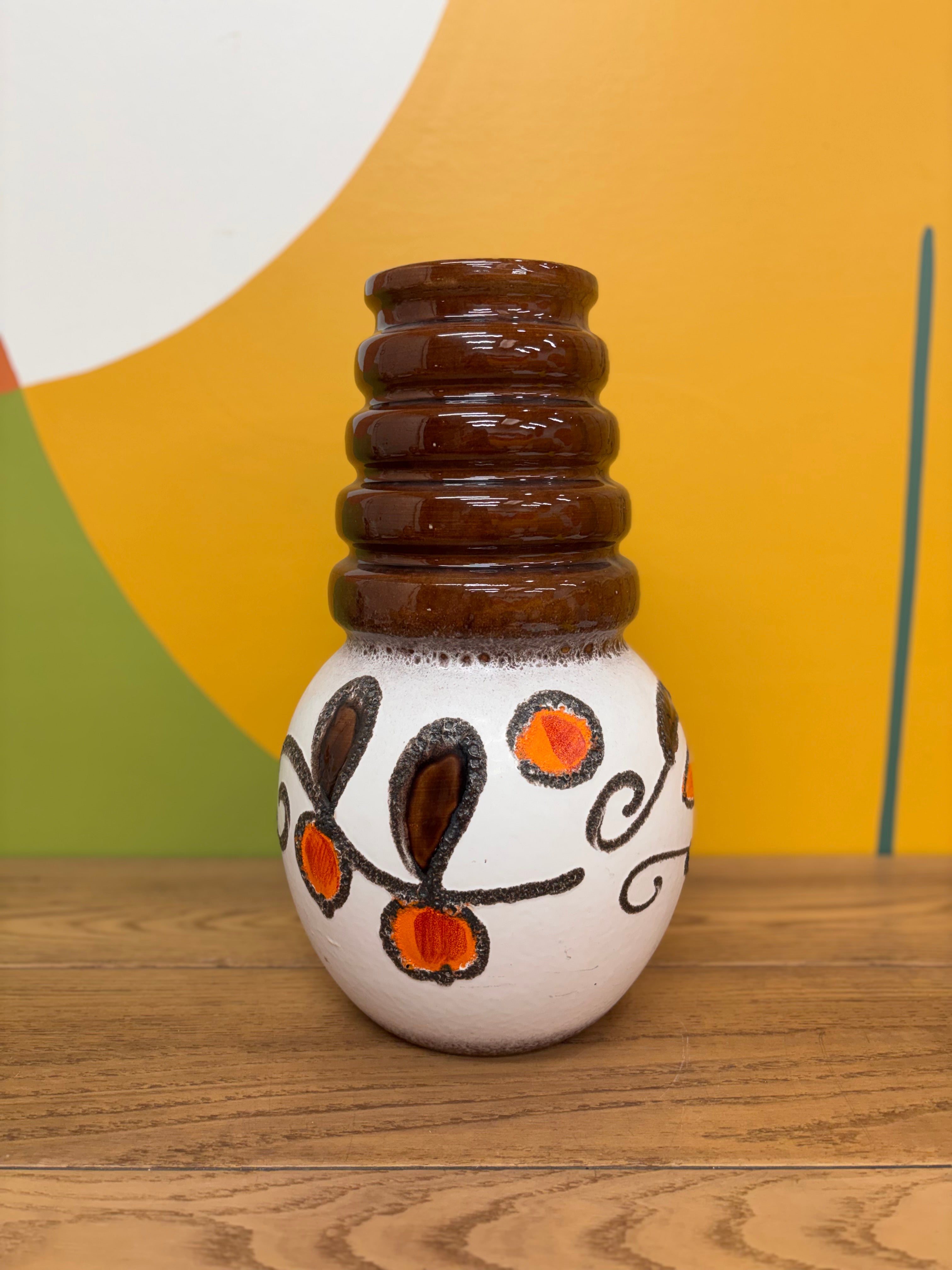 Large German Floral Vase