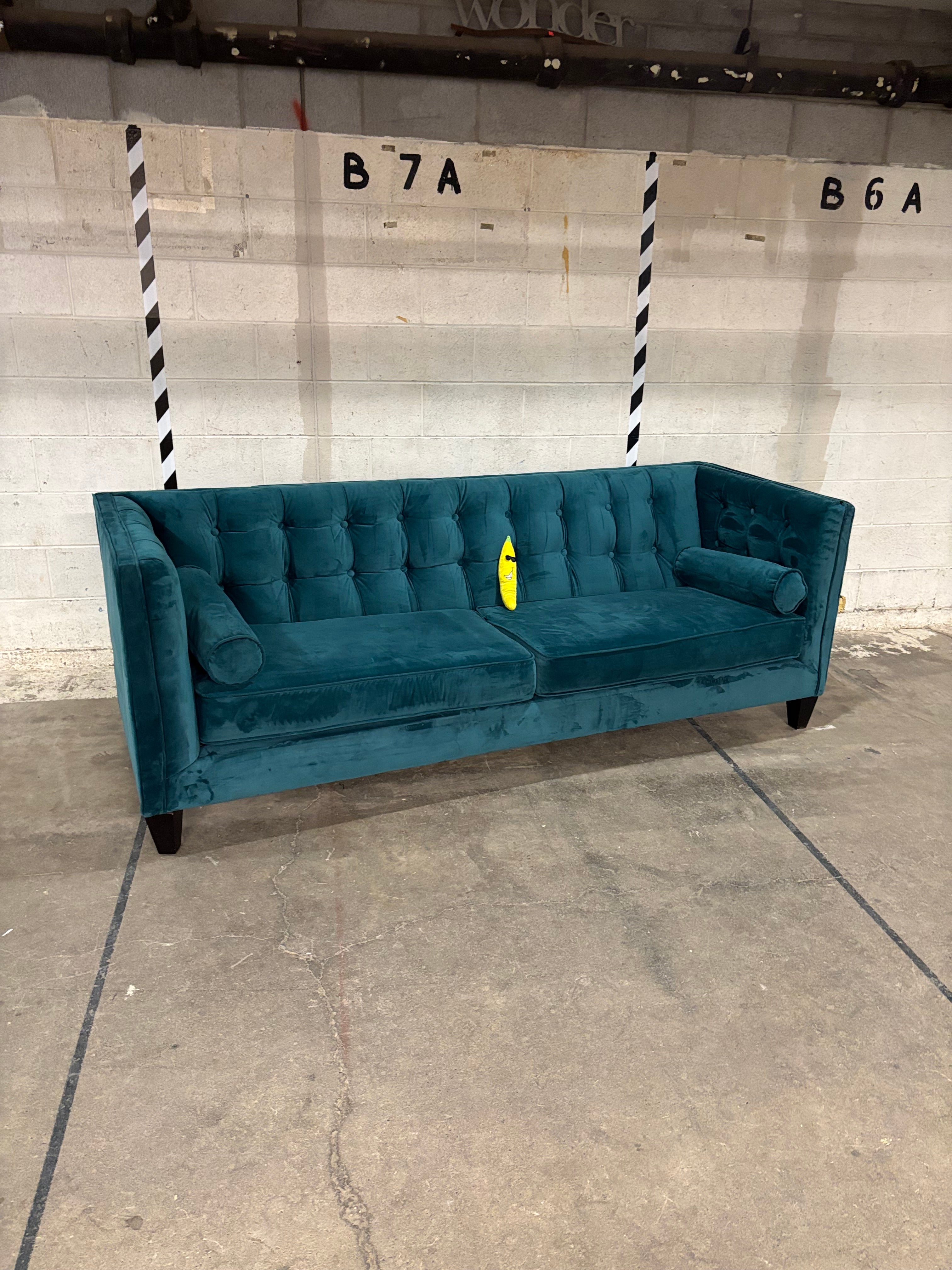 Blue Velvet Sofa