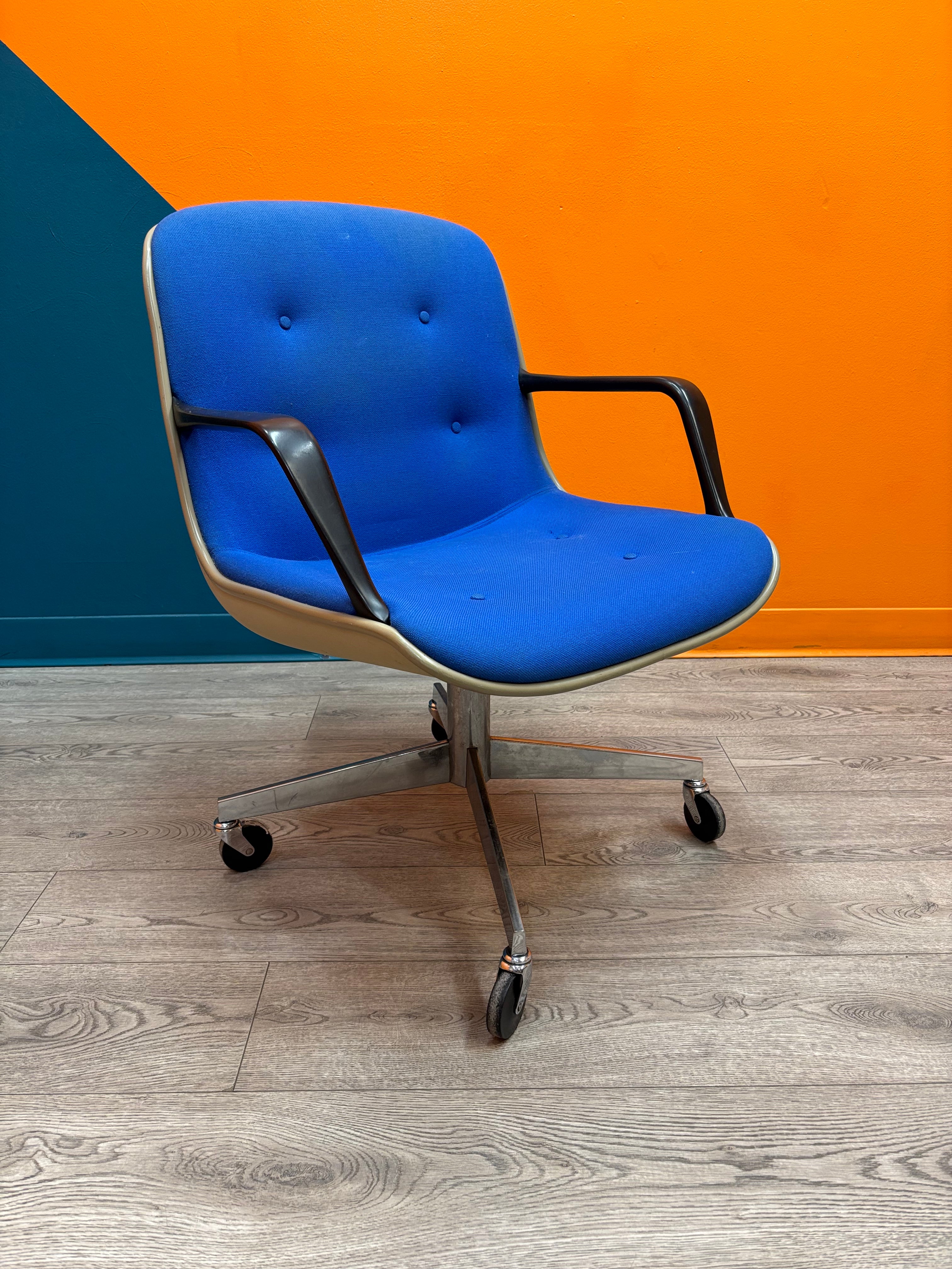 Blue Steelcase 451 Rolling Chair