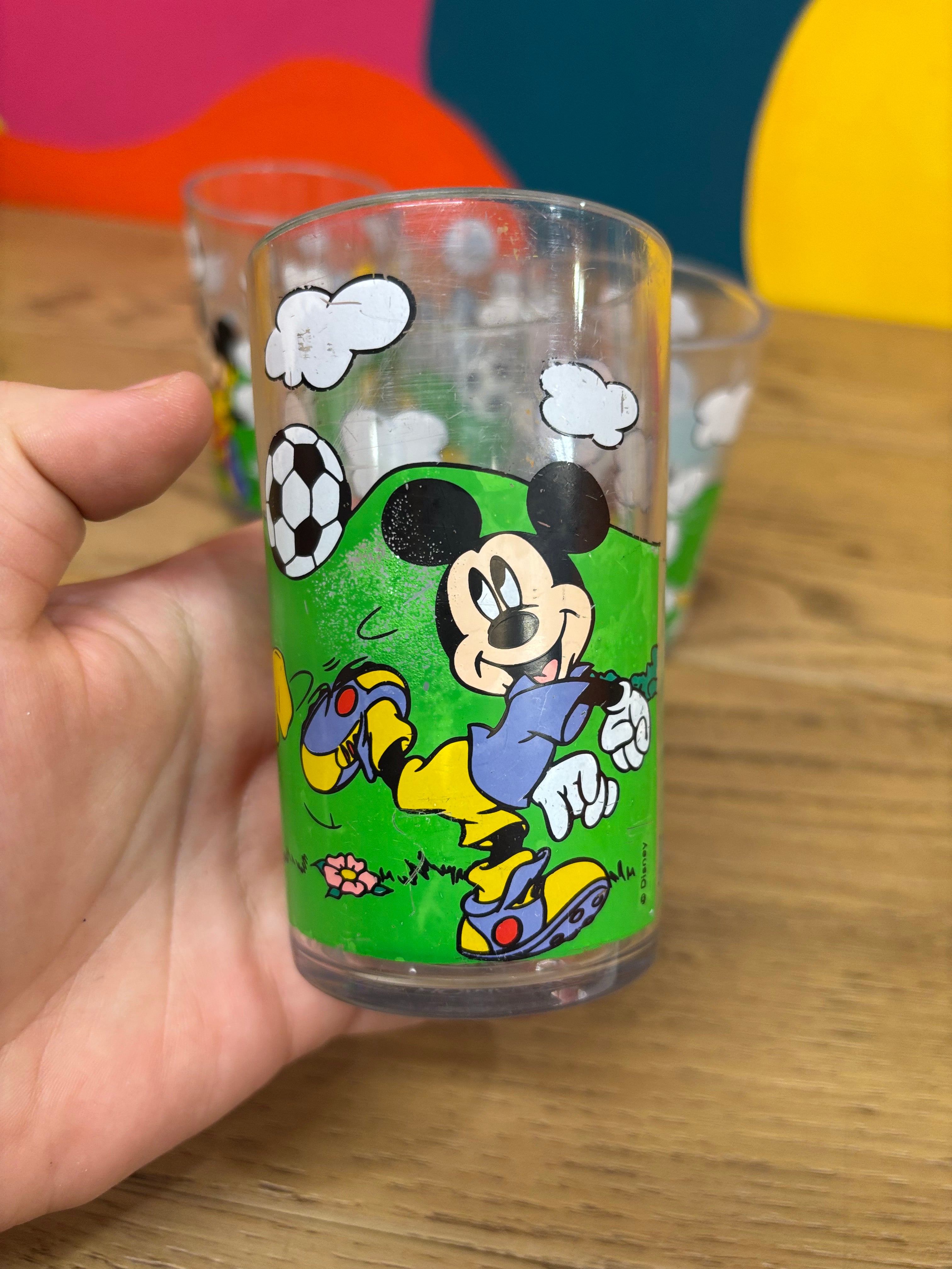 (4) Plastic Mickey Mouse Cups
