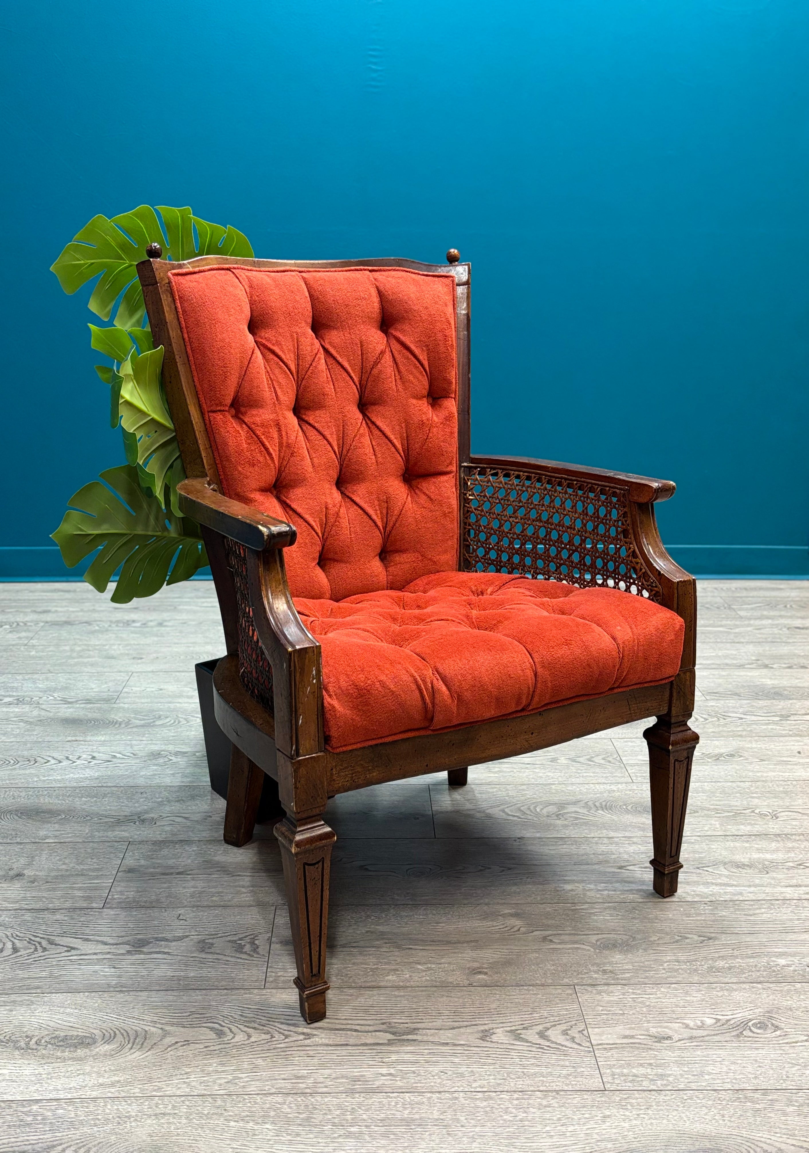 Red Tufted Armchair (4 available)