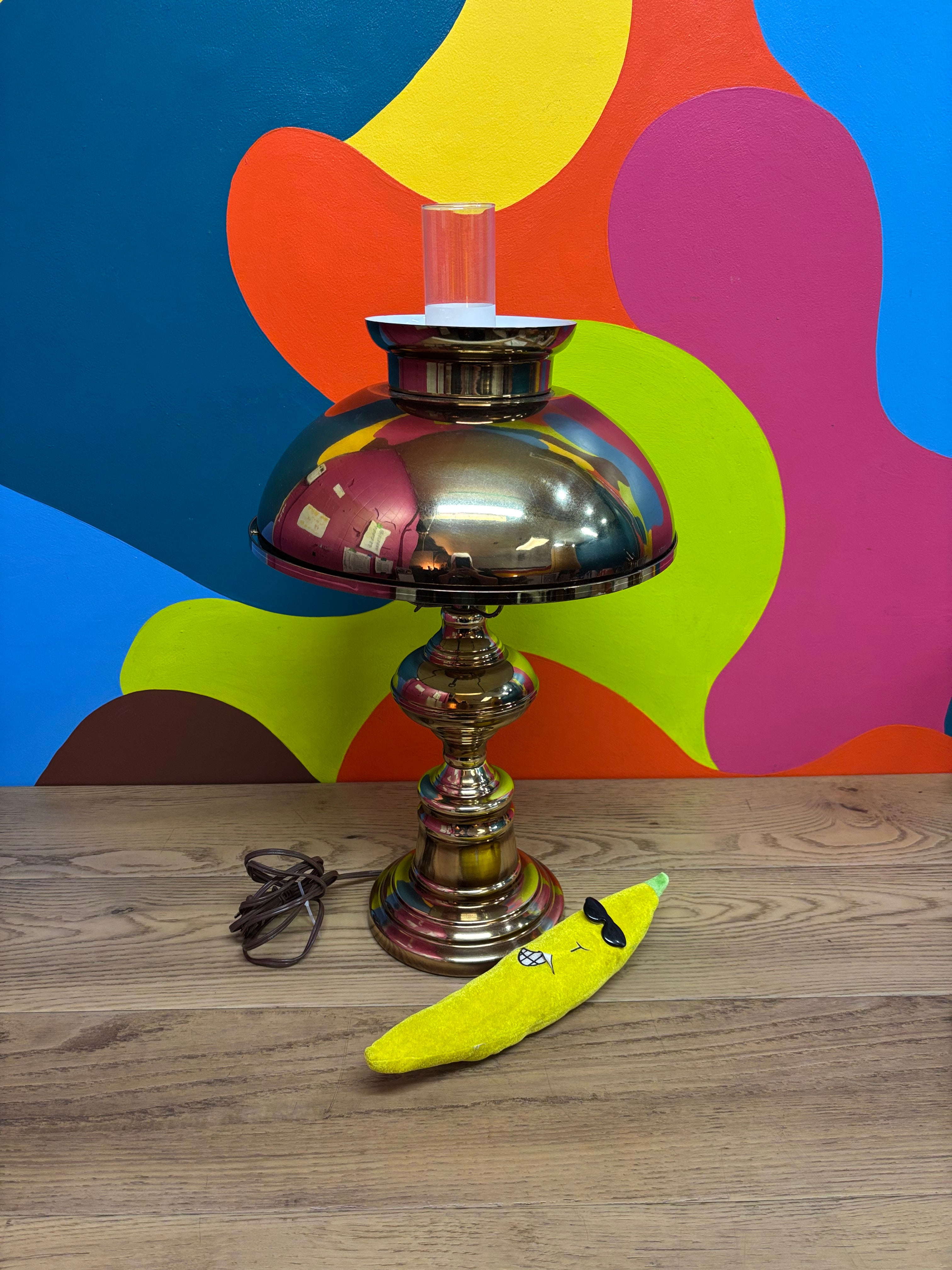 Metal Hurricane Style Lamp