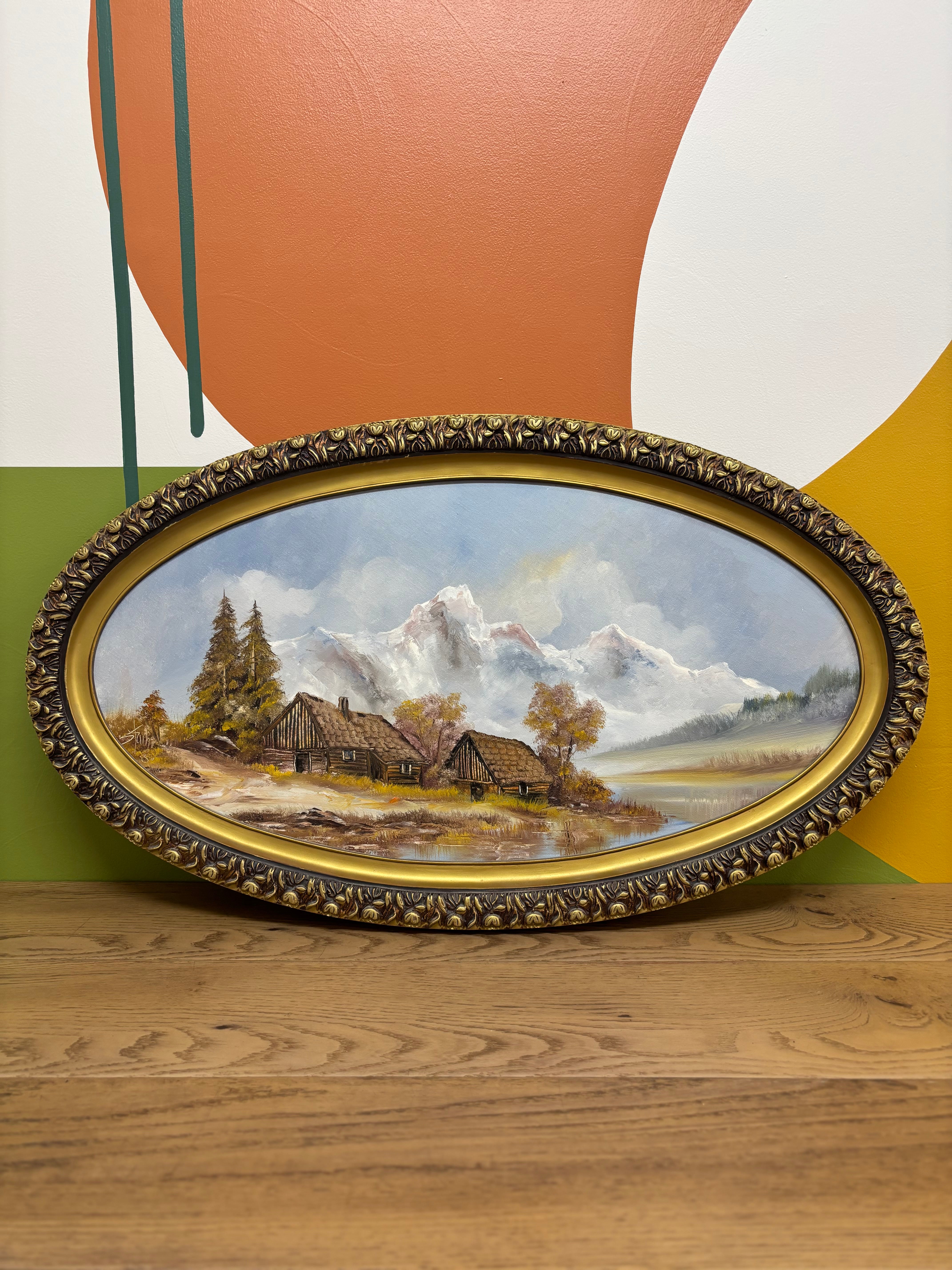 Oval Framed Painting