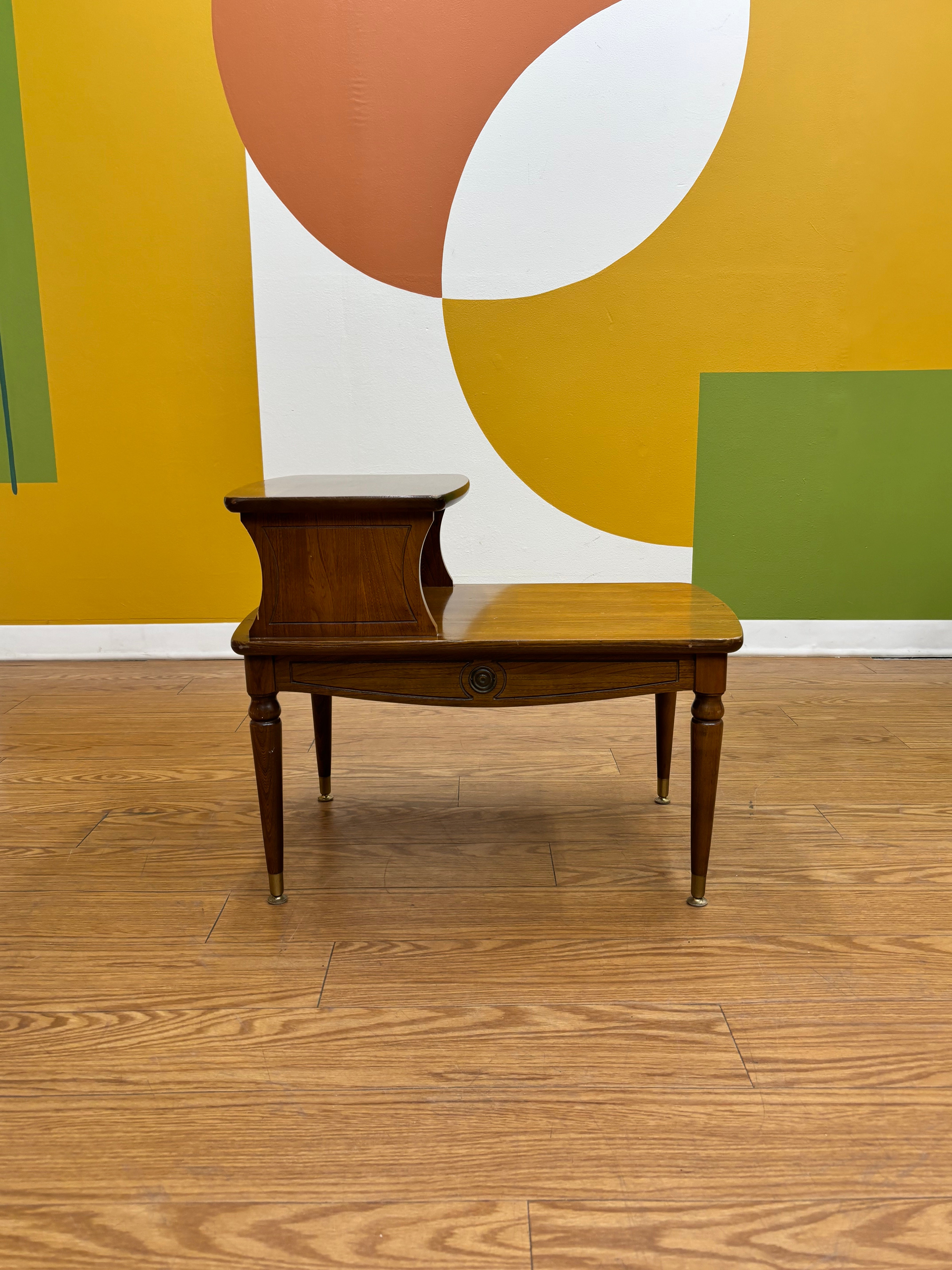 Two-Tier Wood End Table