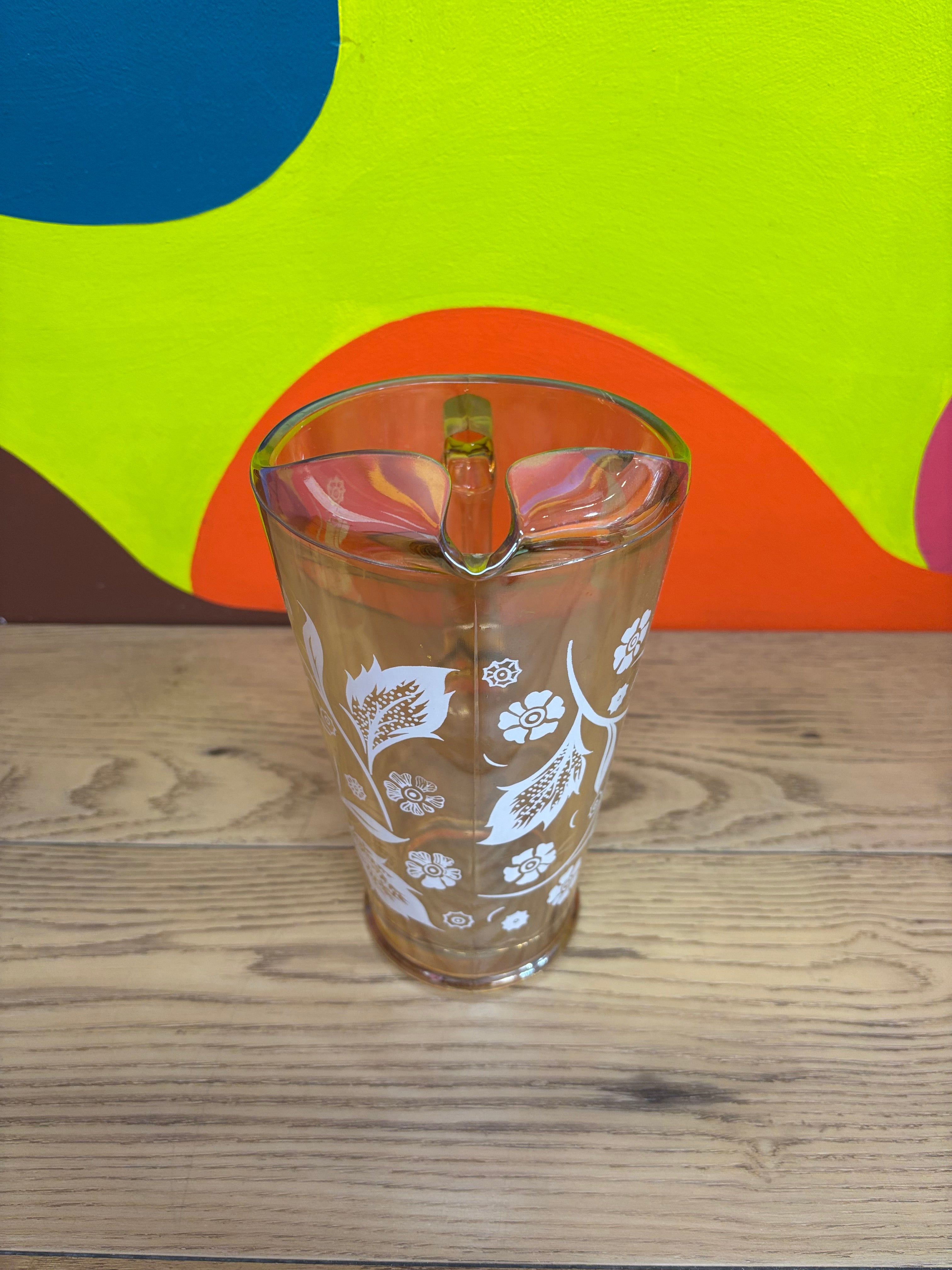 Iridescent Glass Pitcher