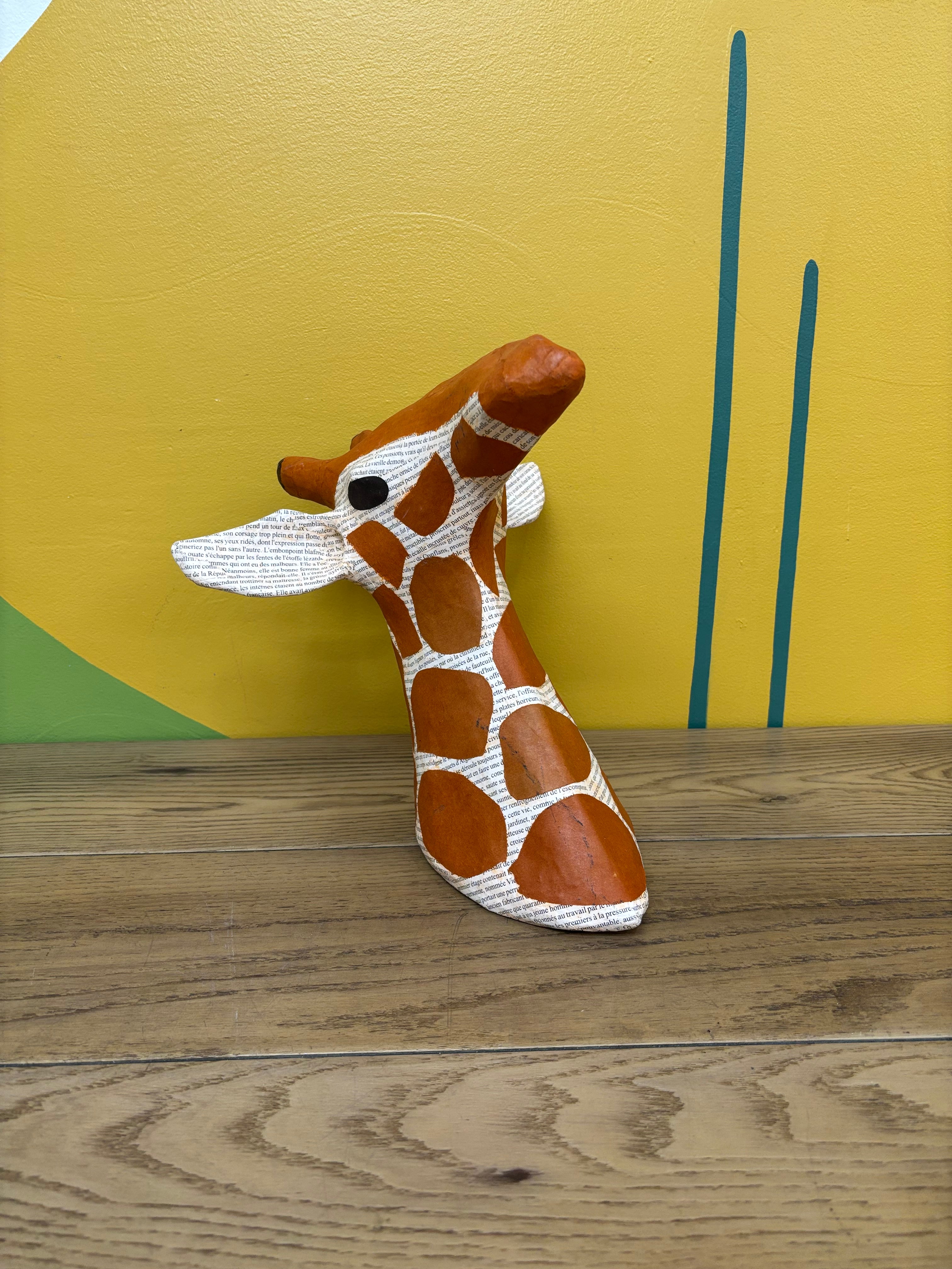 Paper Mache Giraffe Head