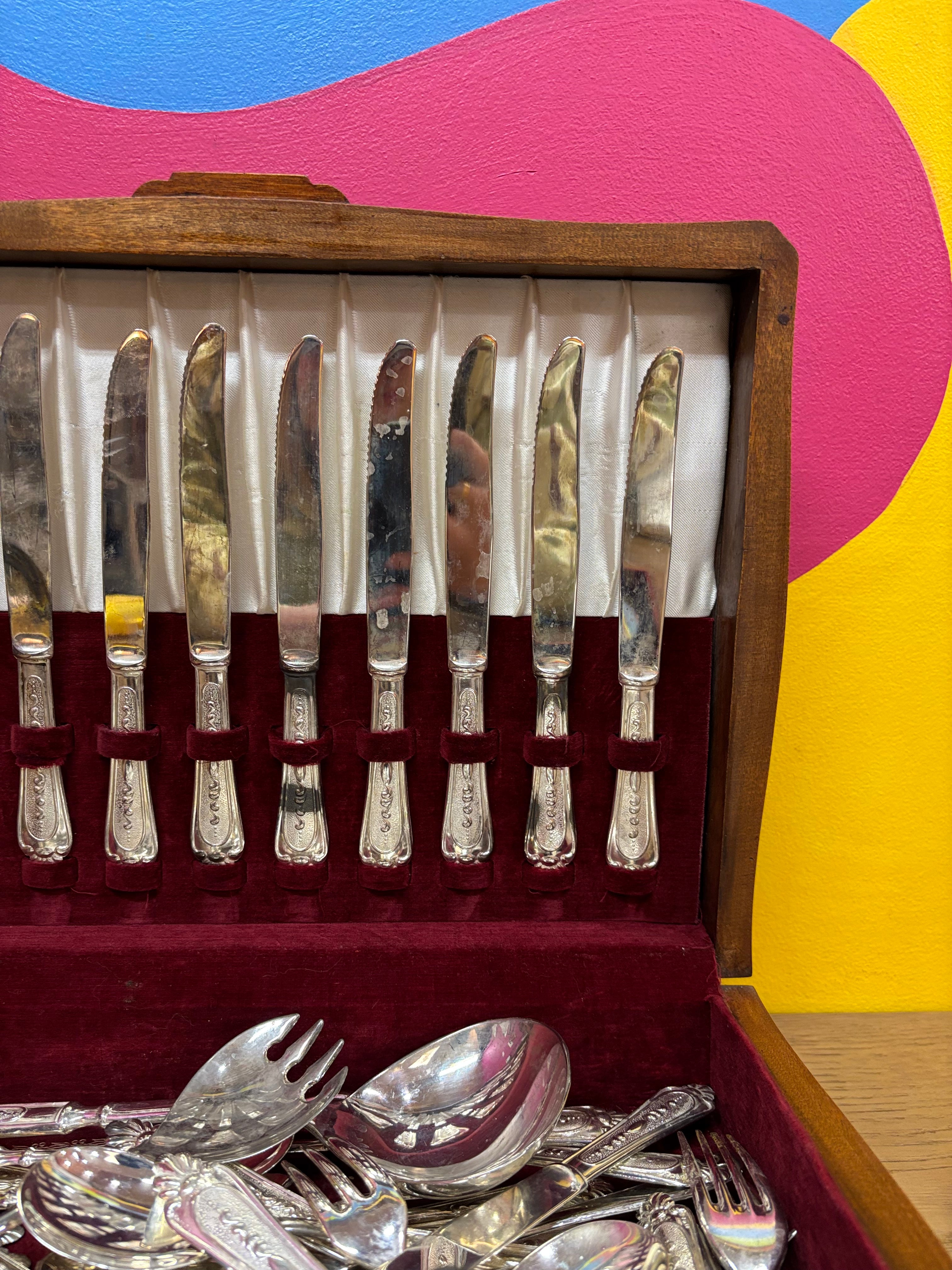 Assorted Silverware Set in Box