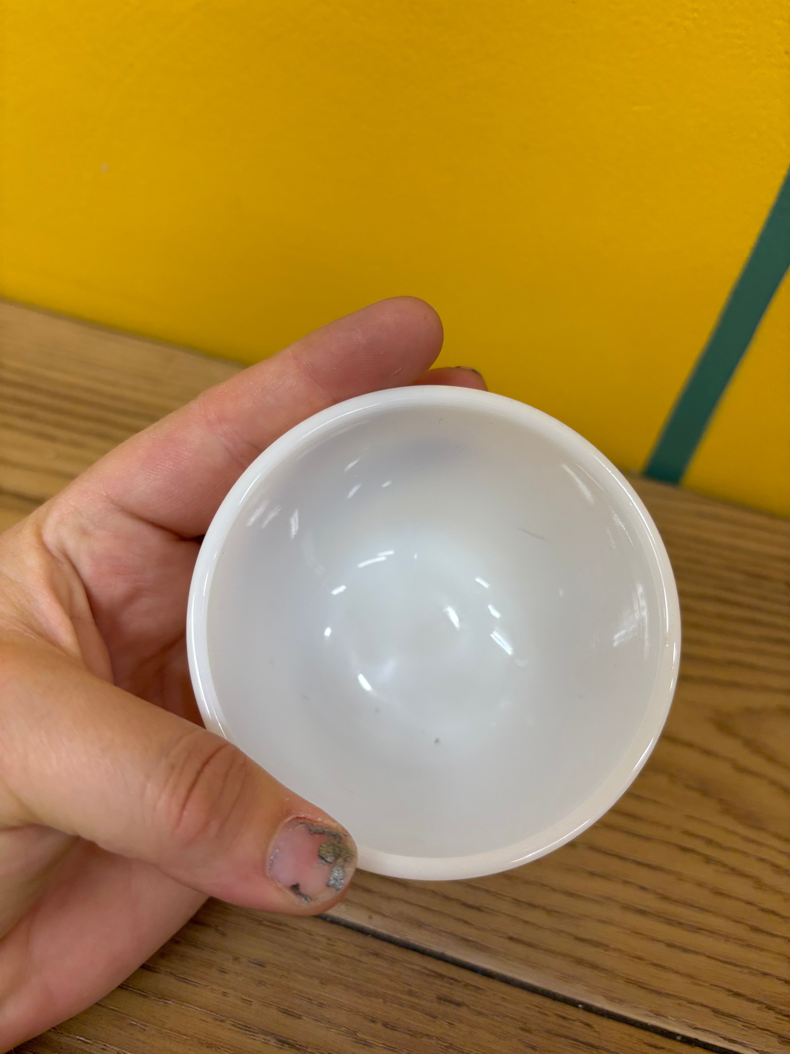 Small Milk Glass Apple Jar