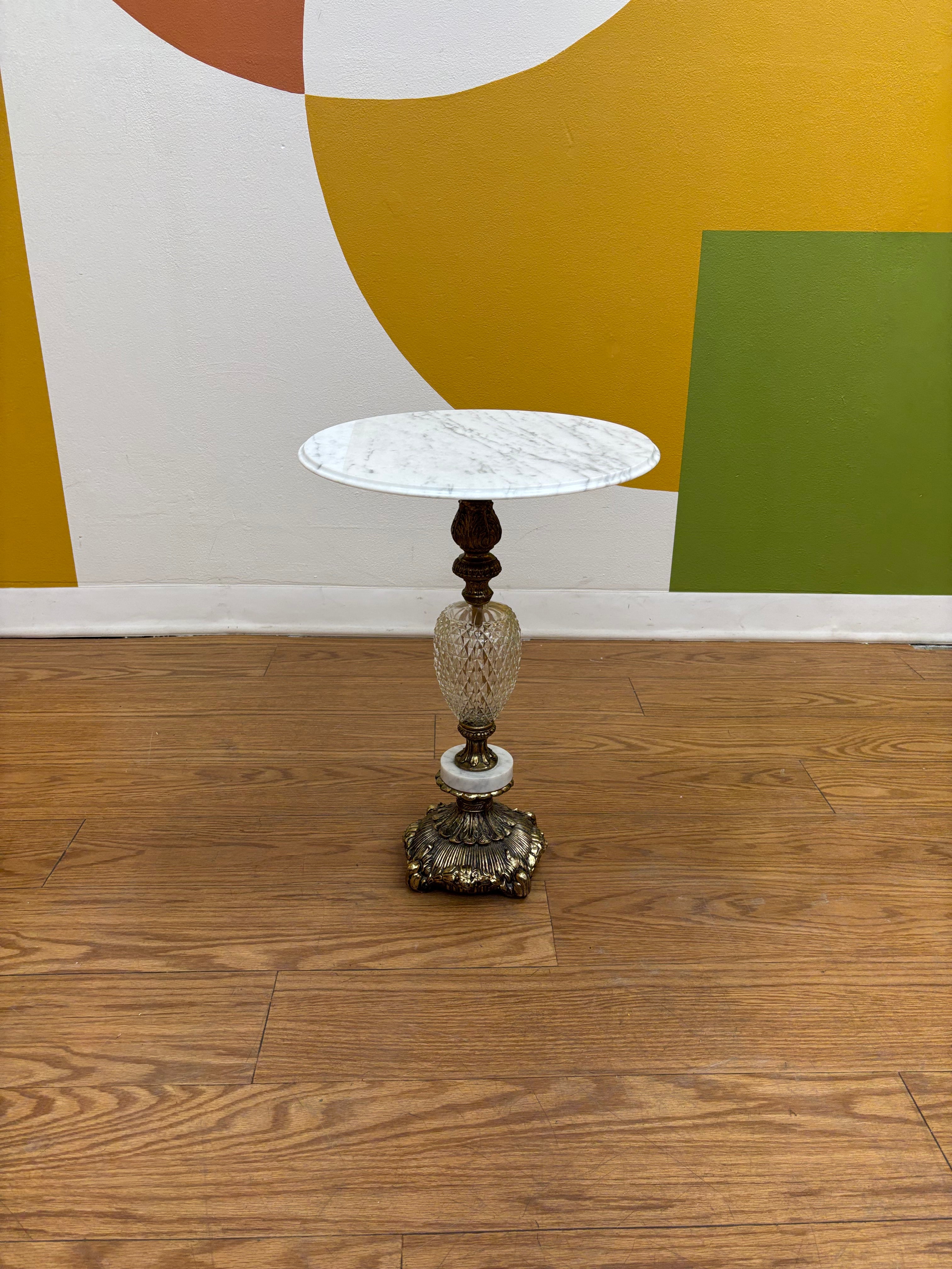 White Marble Side Table