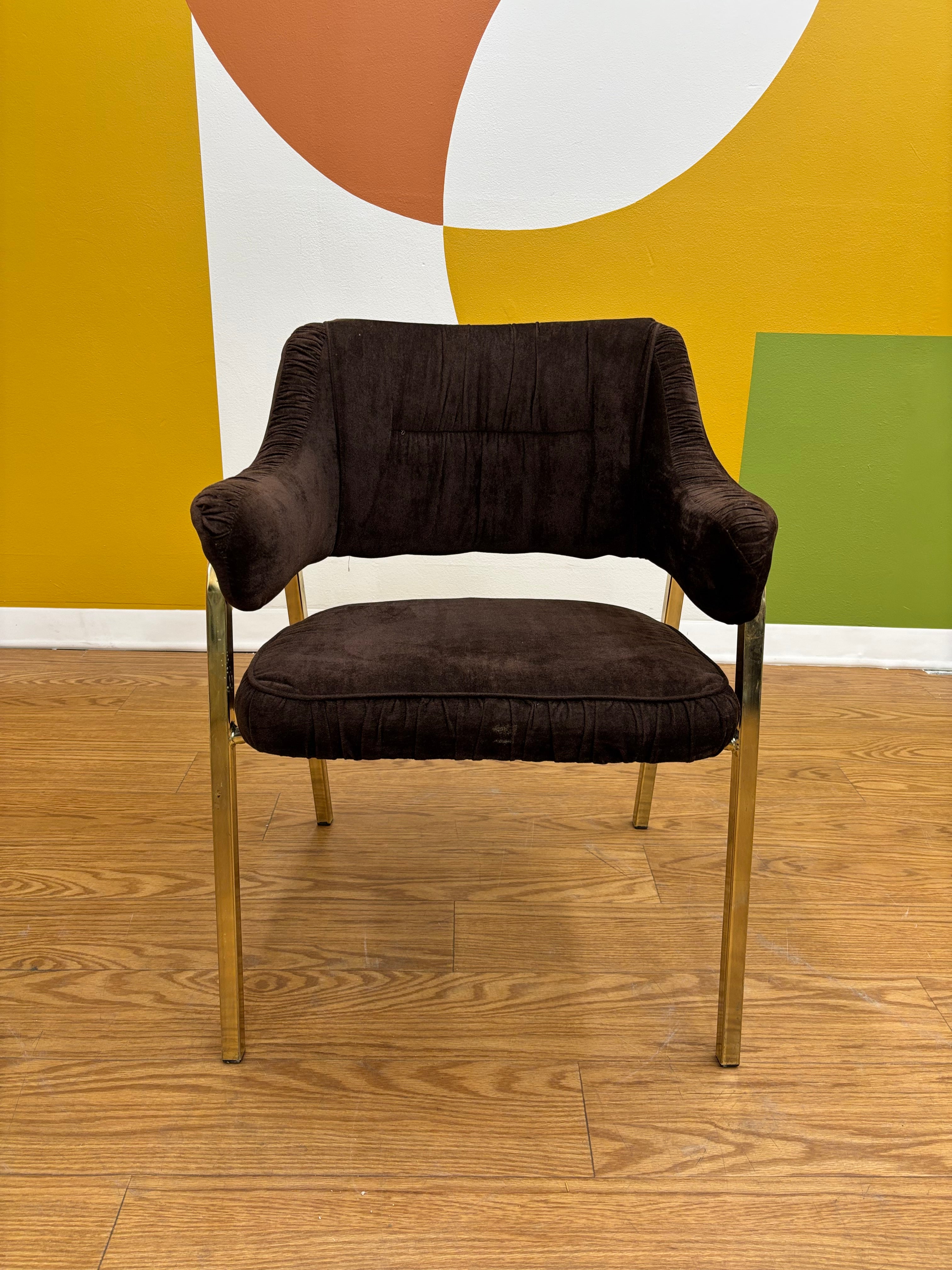 Brown Velvet Chair