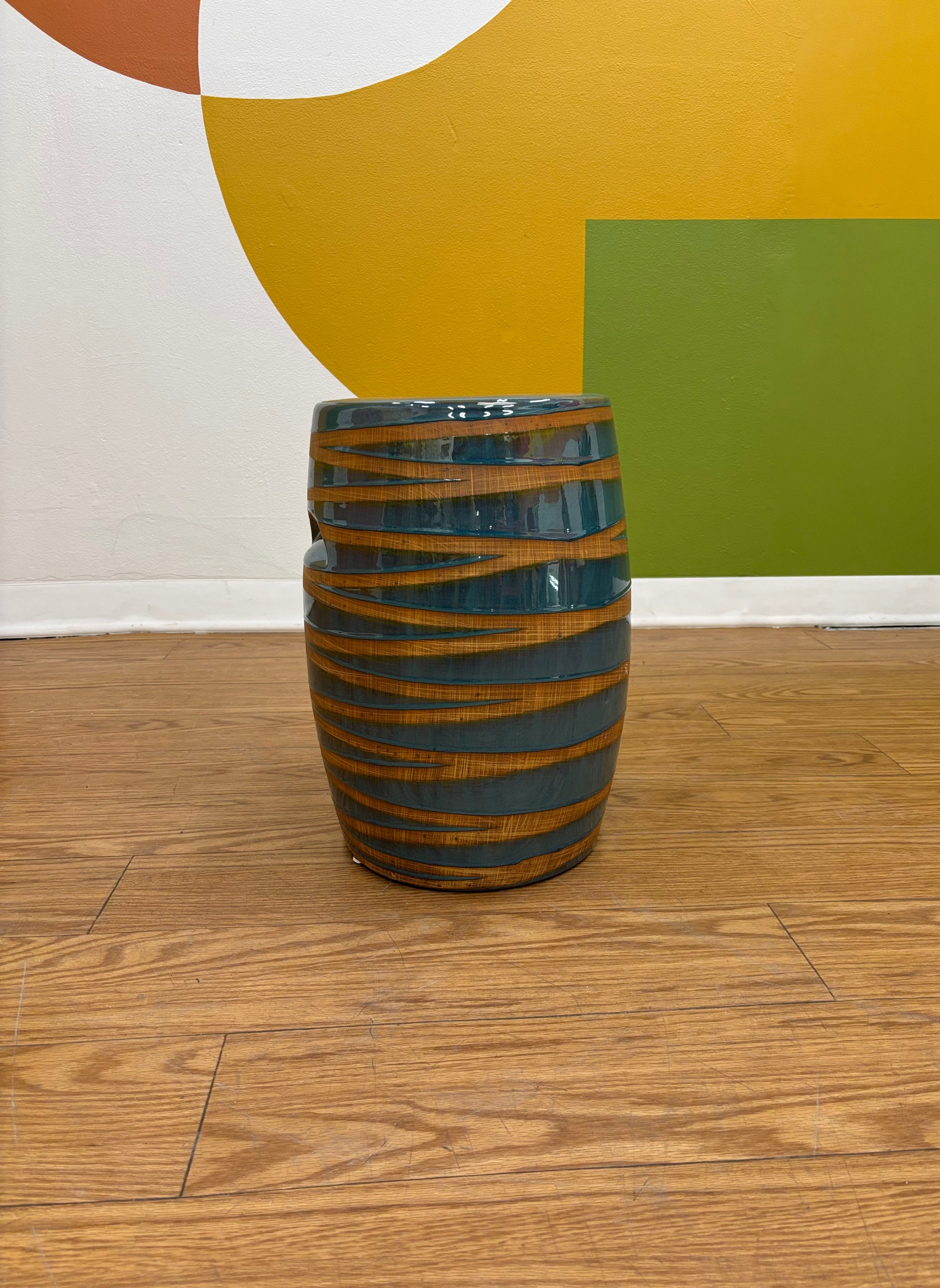 Blue Ceramic Pedestal