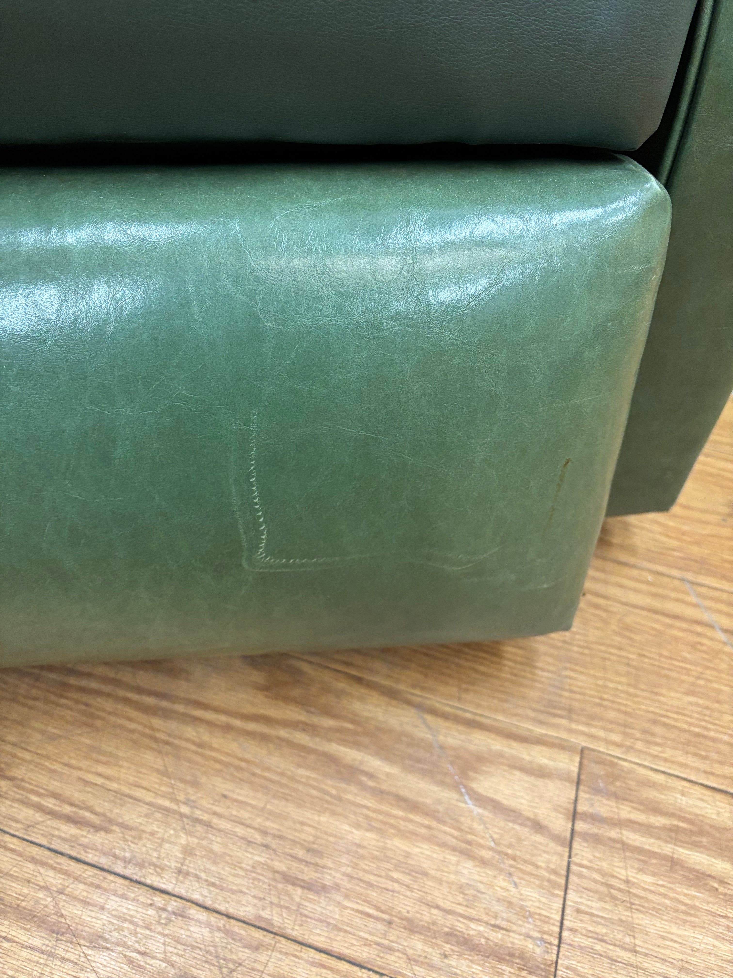 Green Pleather Recliner