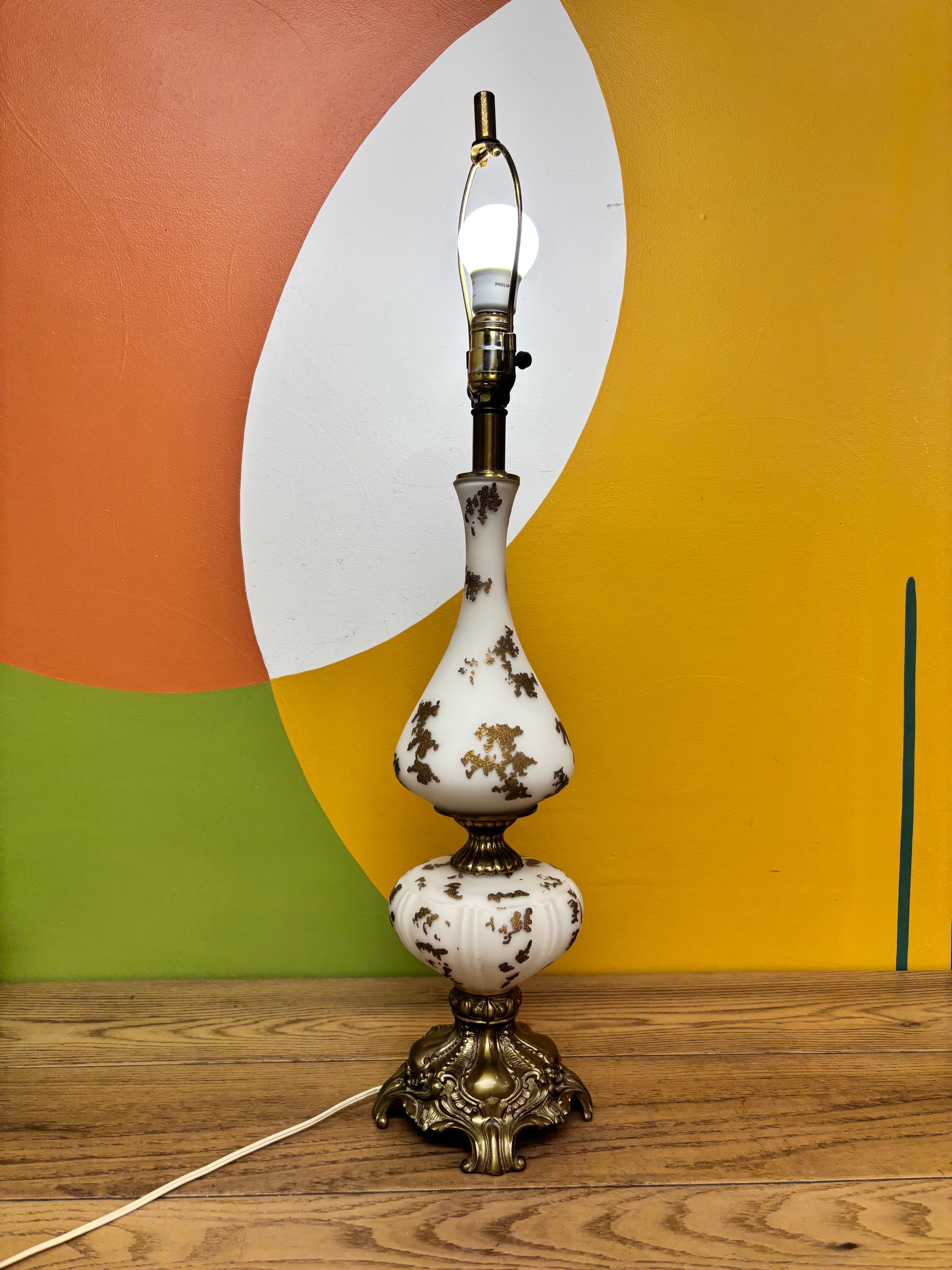 Milk Glass Table Lamp