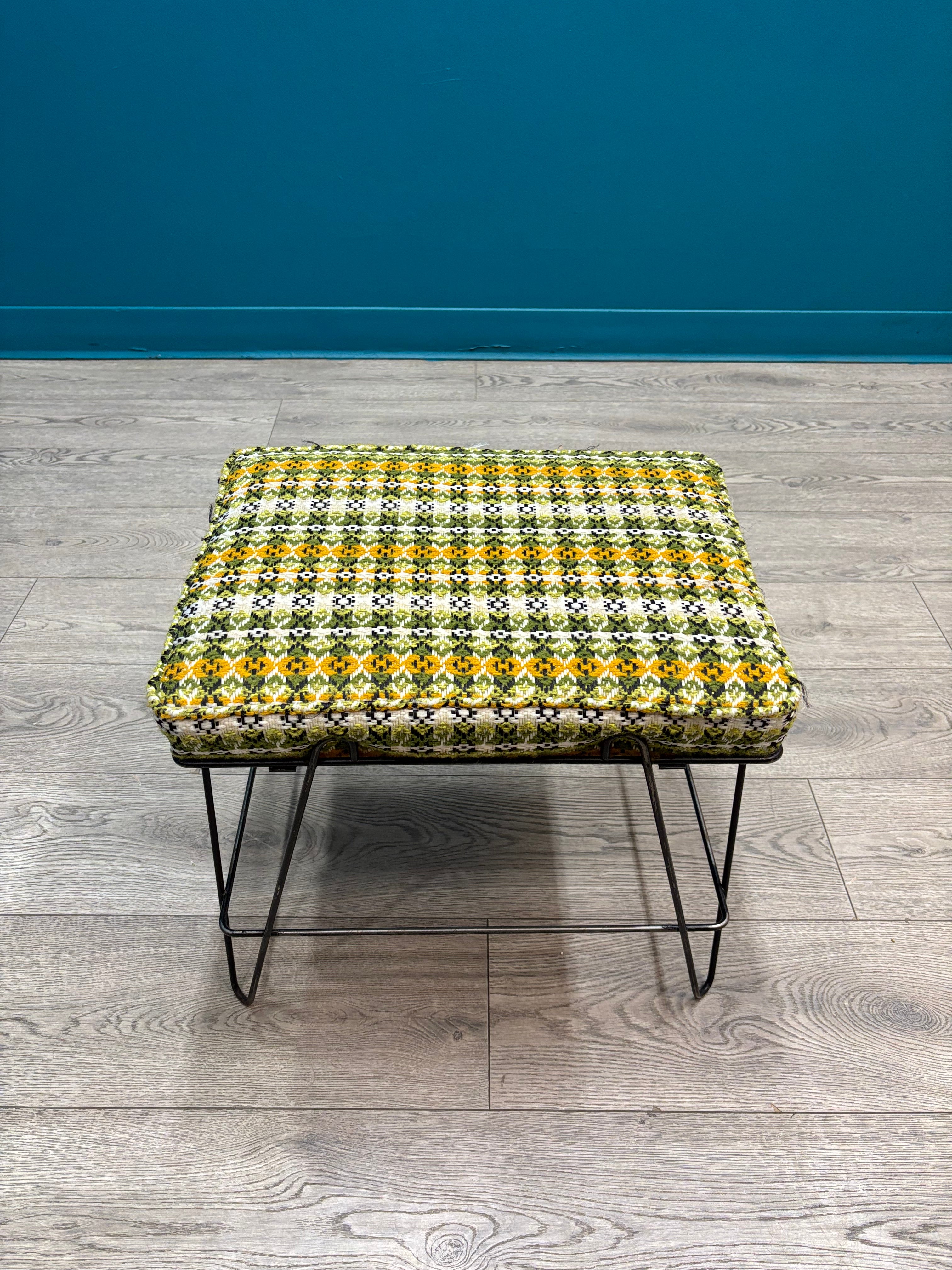 Plaid Ottoman