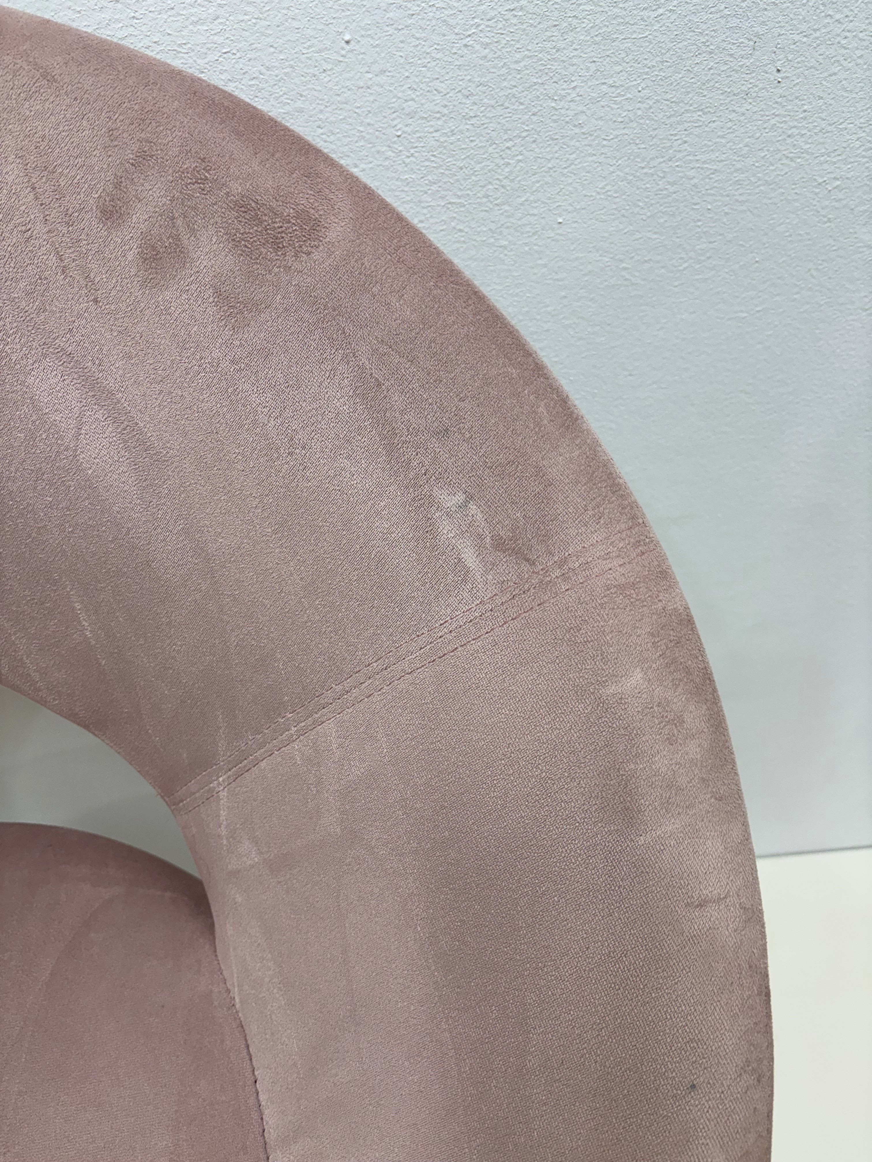 Pink Velvet Accent Chair