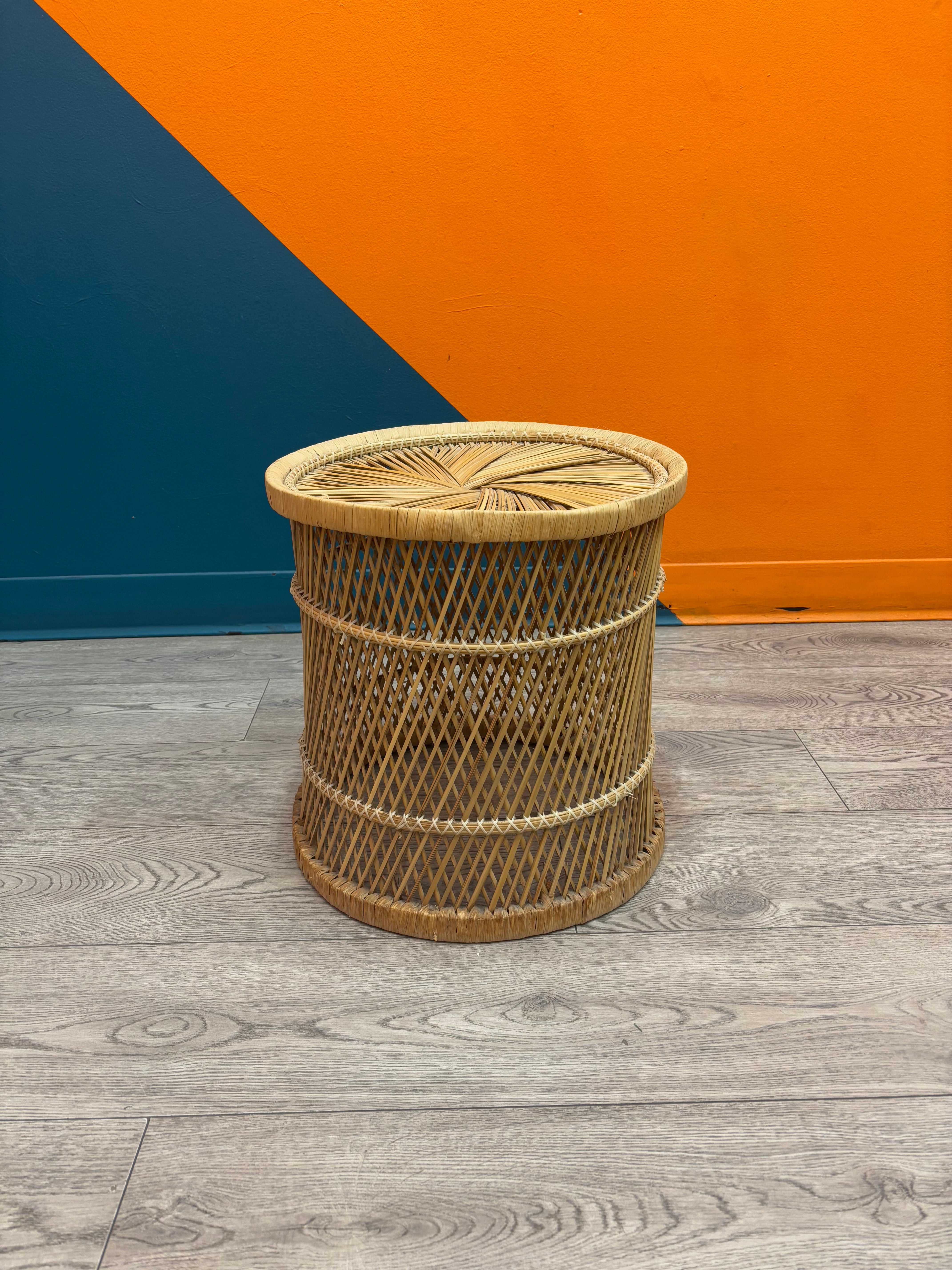 Small Wicker Side Table