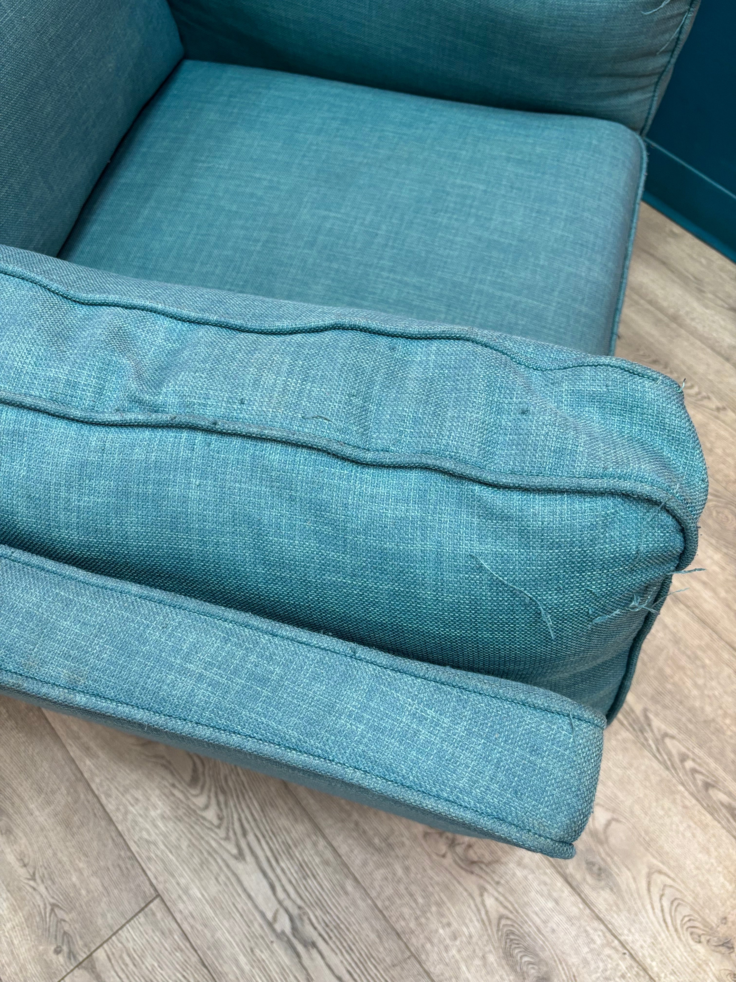 Oversized Teal Armchair