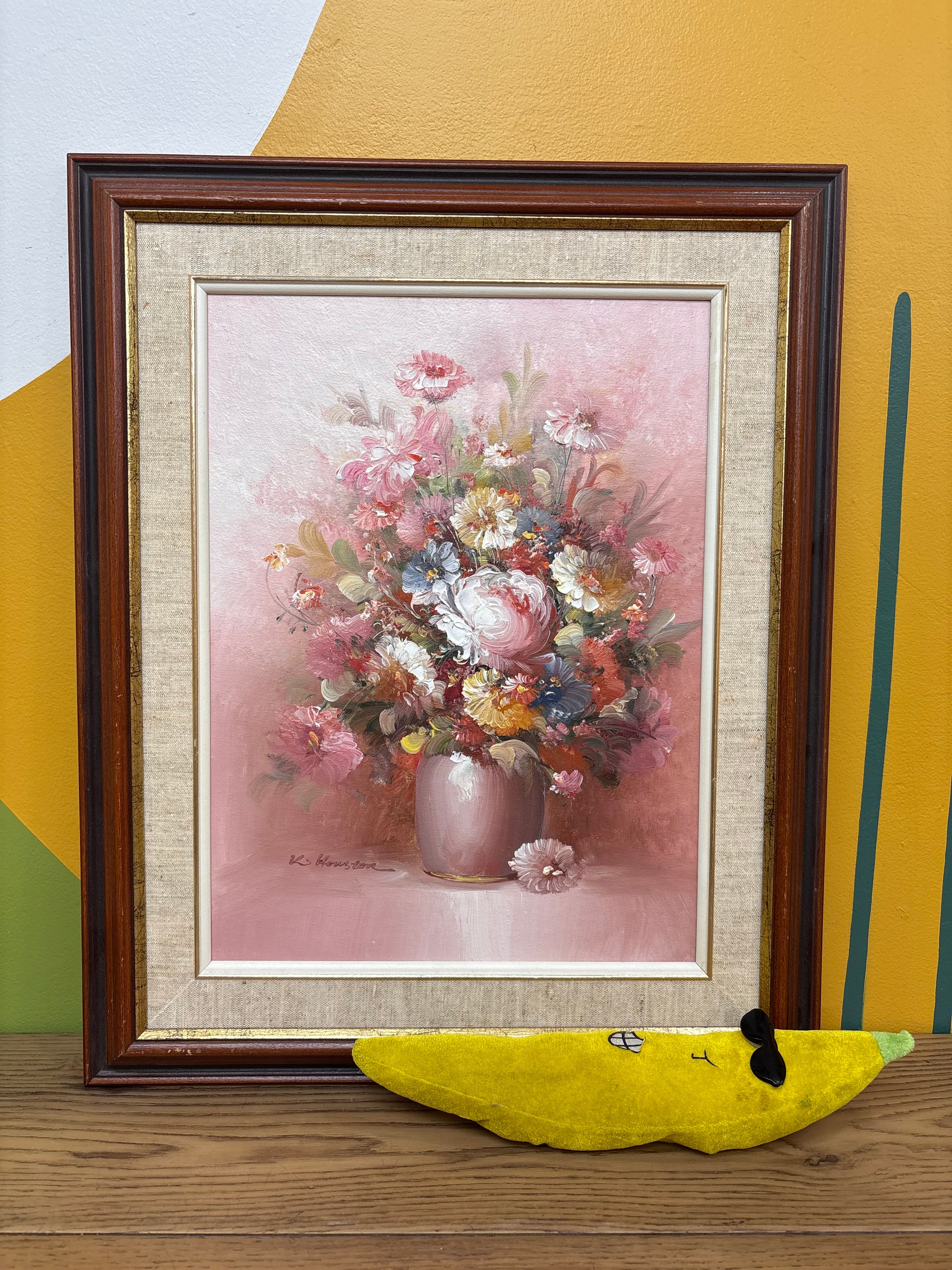 Large Framed Floral Painting