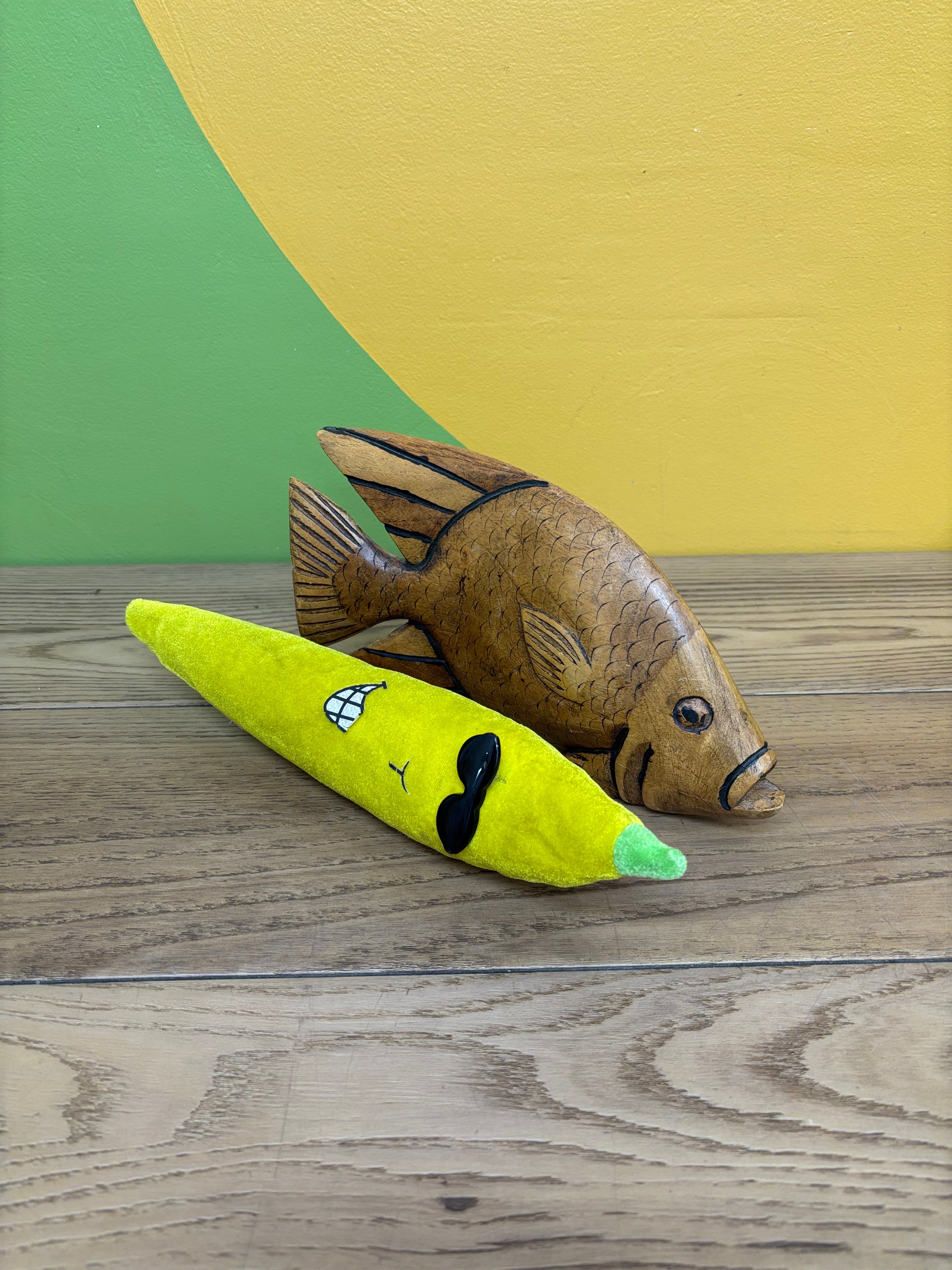 Carved Wood Fish Figurine