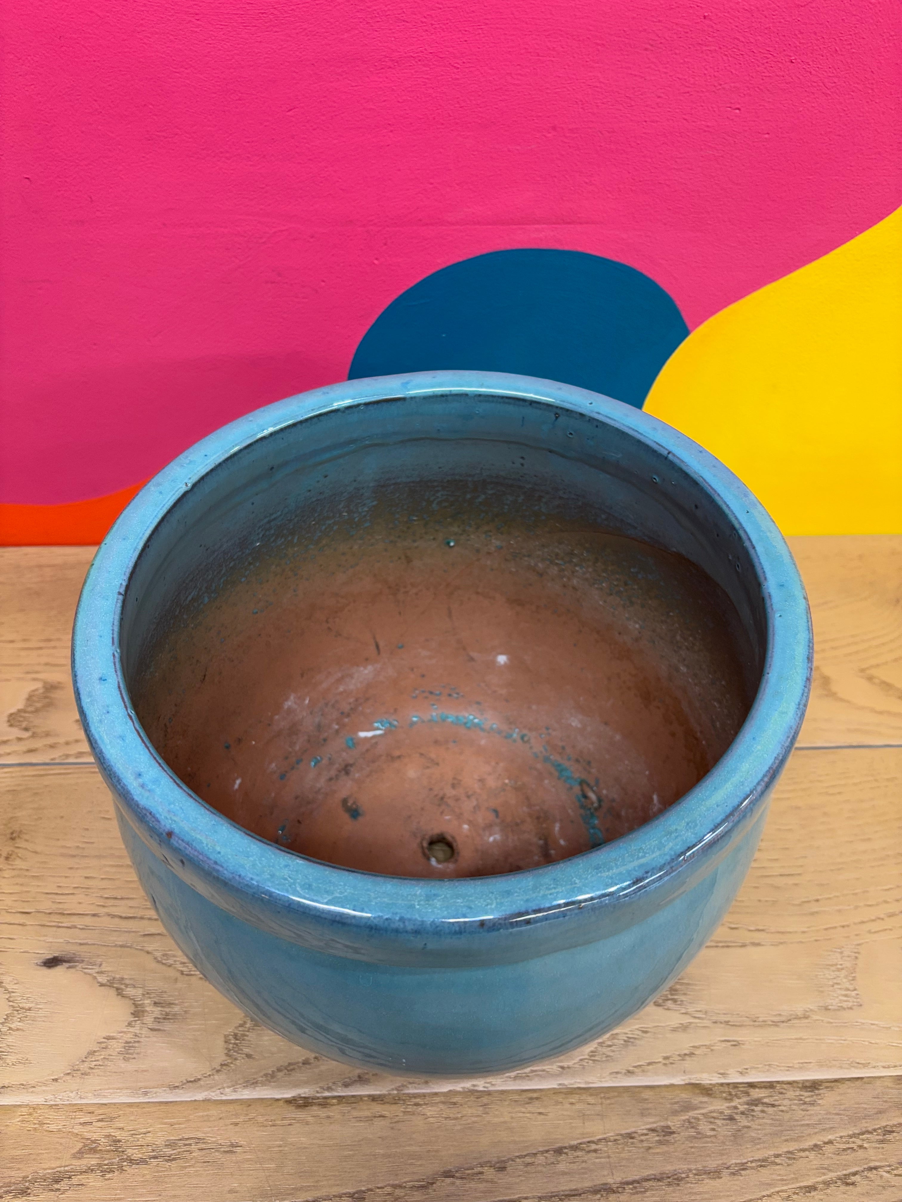 Ceramic Blue Plant Pot