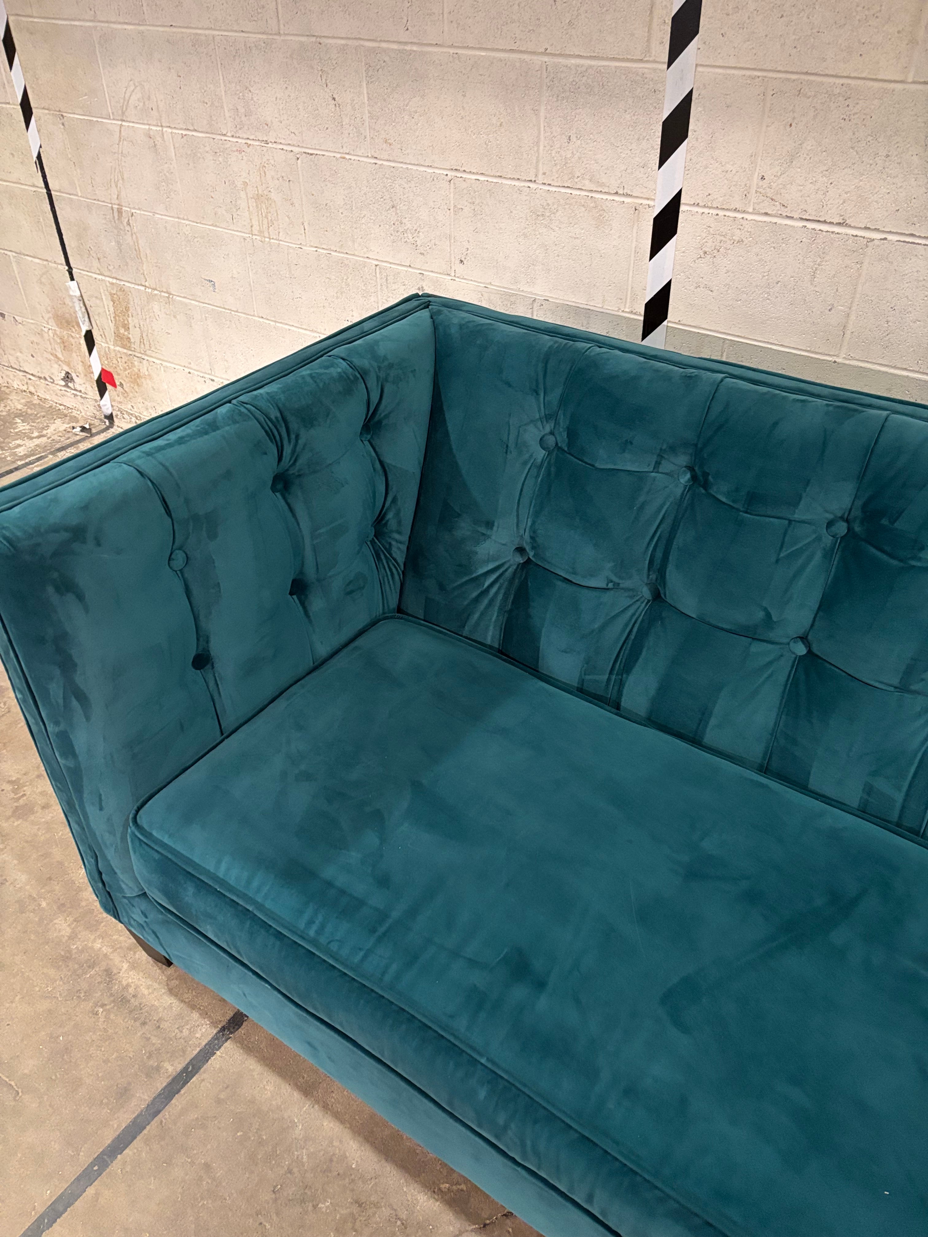 Blue Velvet Sofa