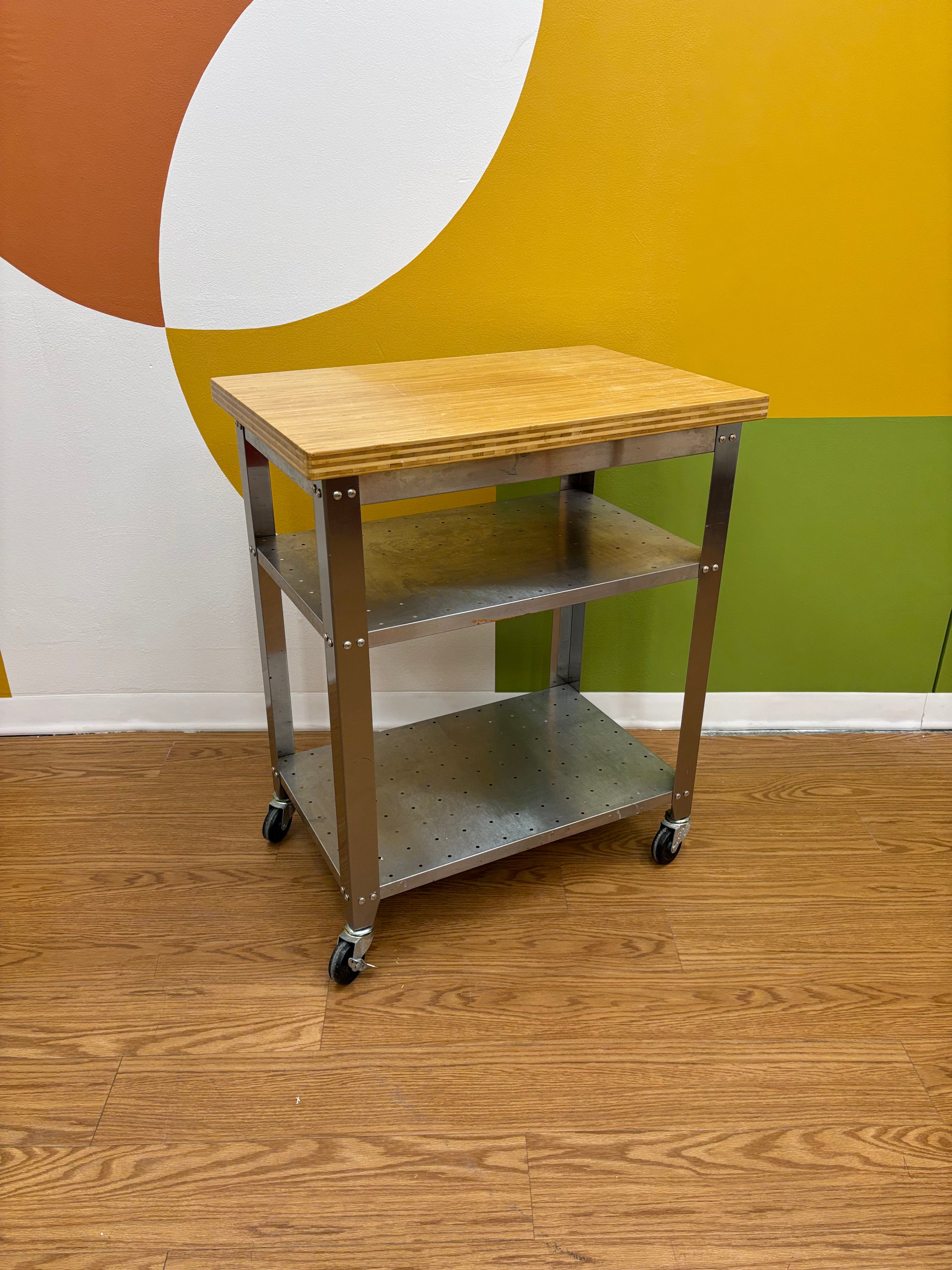 Stainless Steel Rolling Kitchen Cart