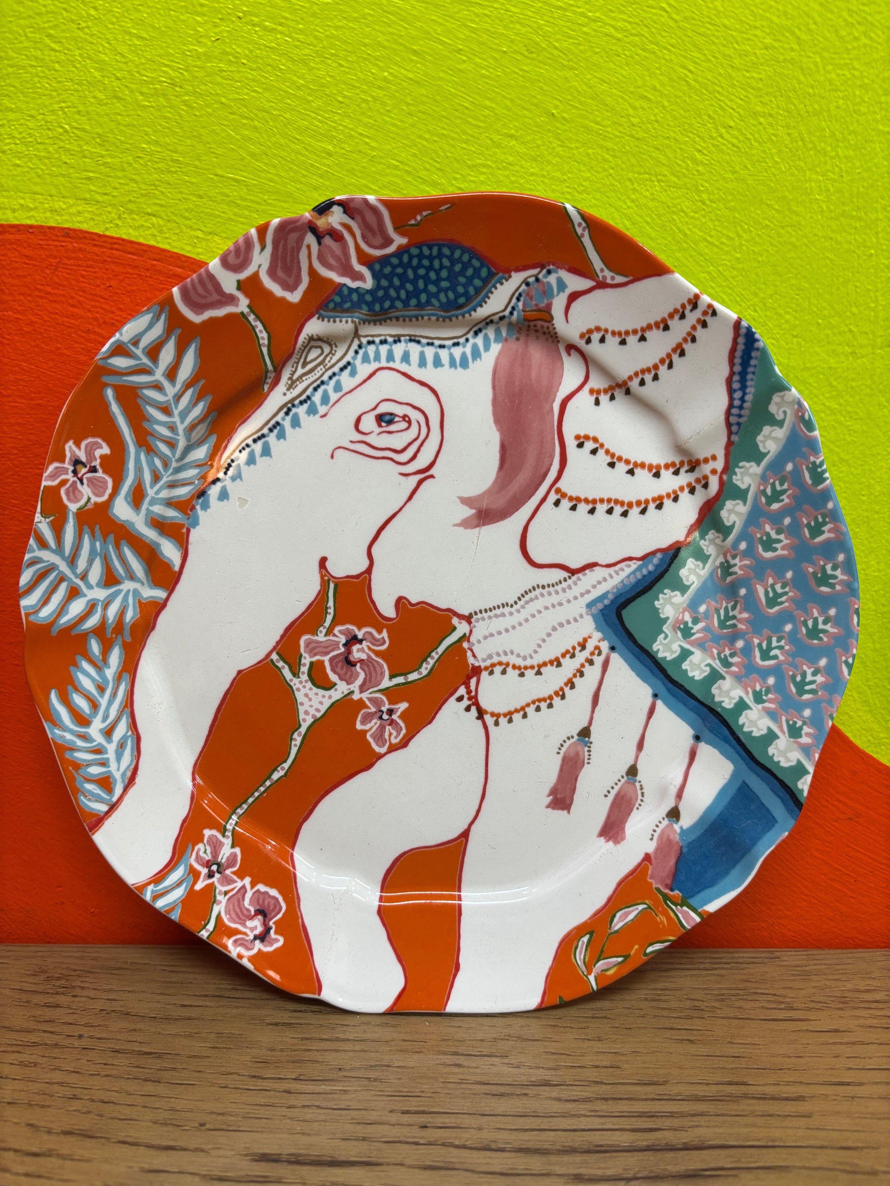 Paige Gemmel Elephant Dessert Plate (2 available) - Anthropologie