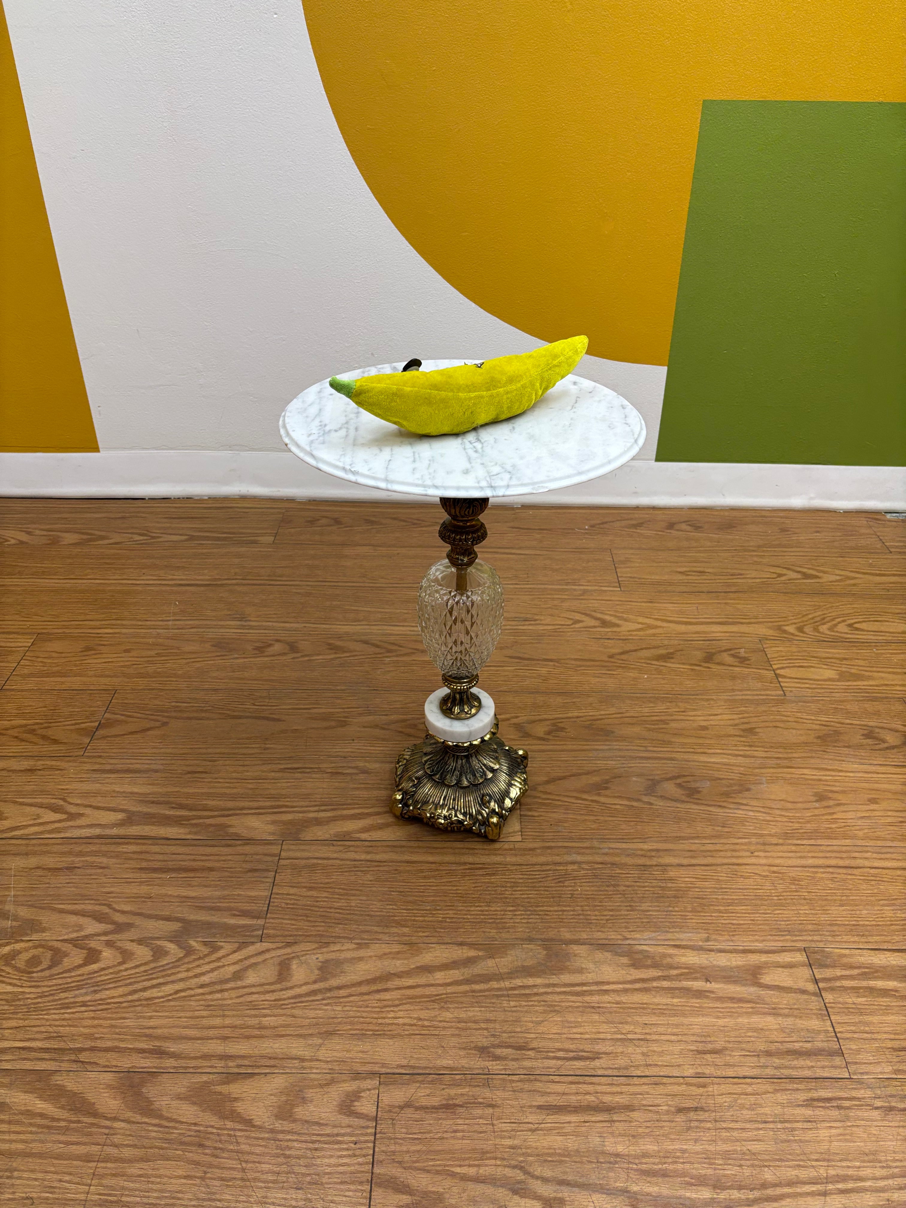 White Marble Side Table