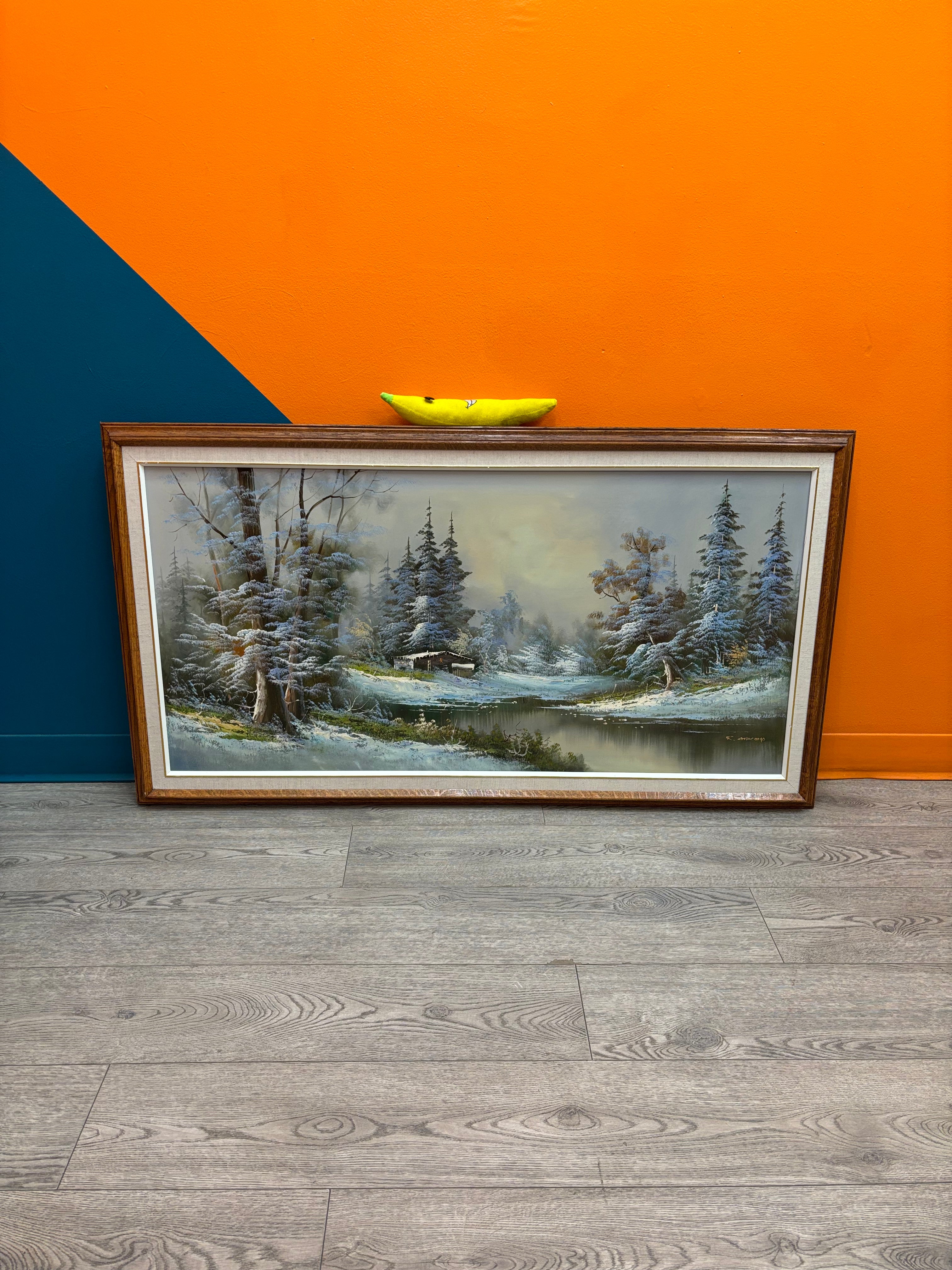 Landscape Winter Forrest Painting