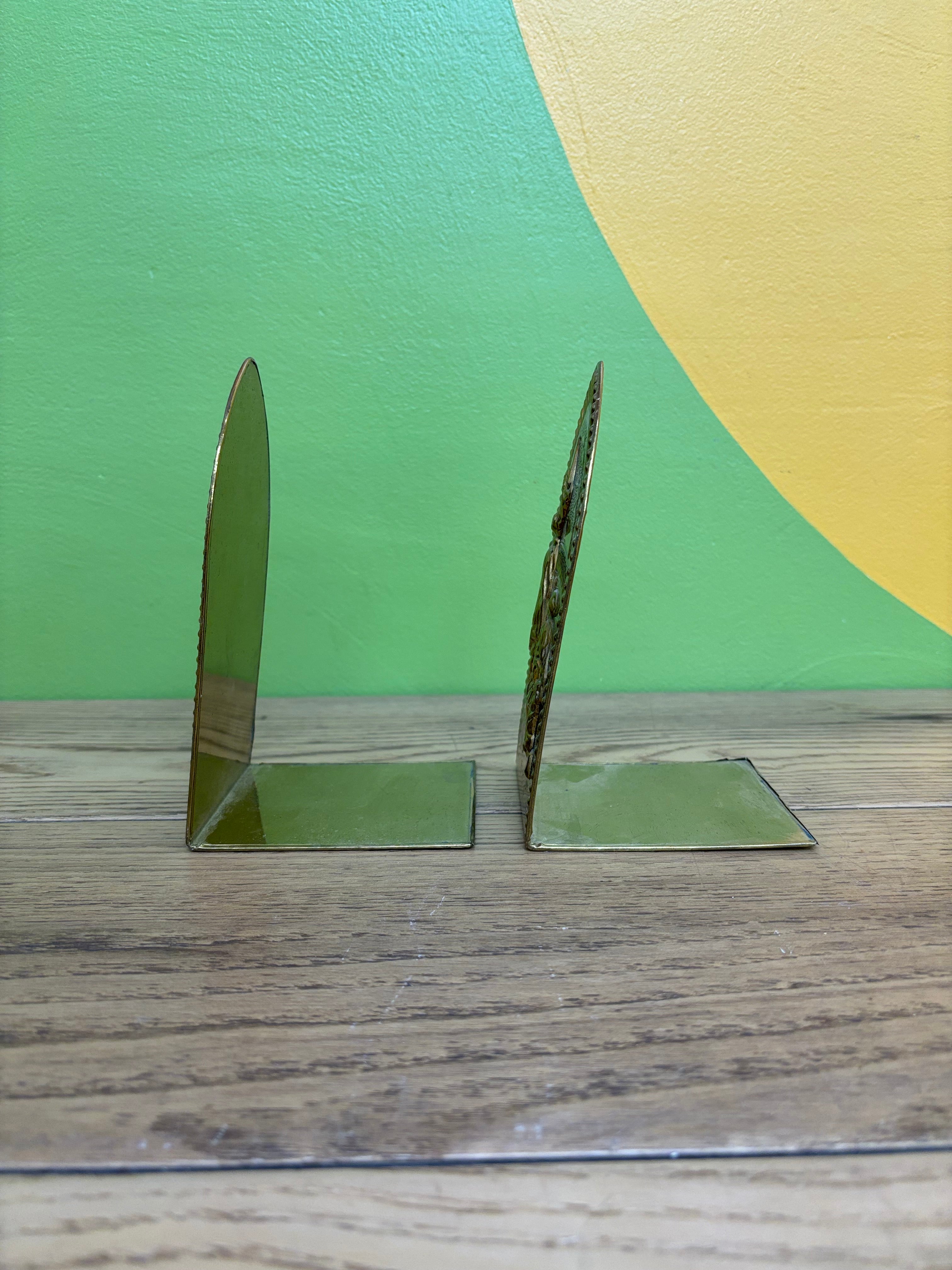 Gold Toned Bookends