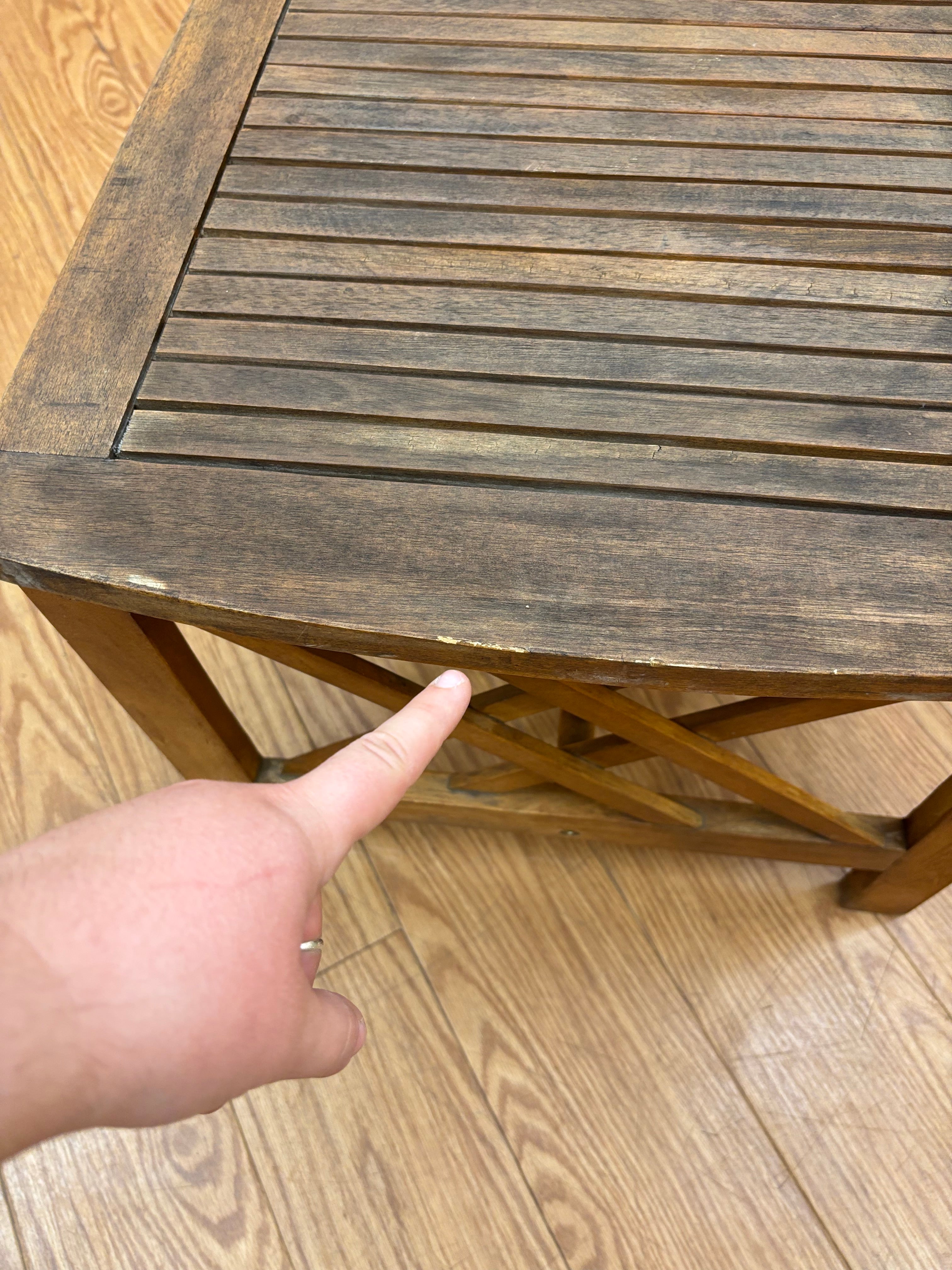 Safavieh Wood Patio Chairs & Coffee Table