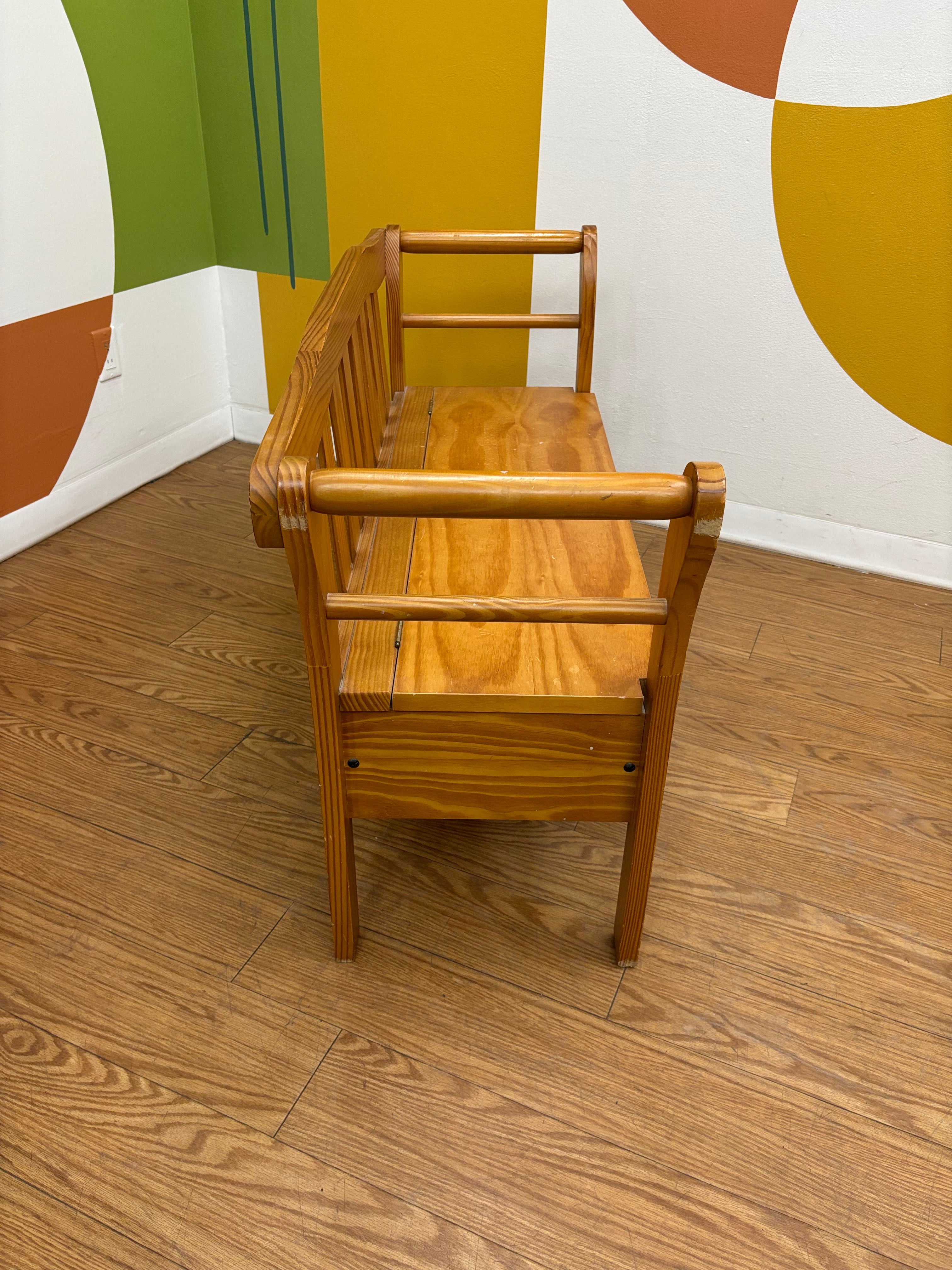Wood Storage Bench