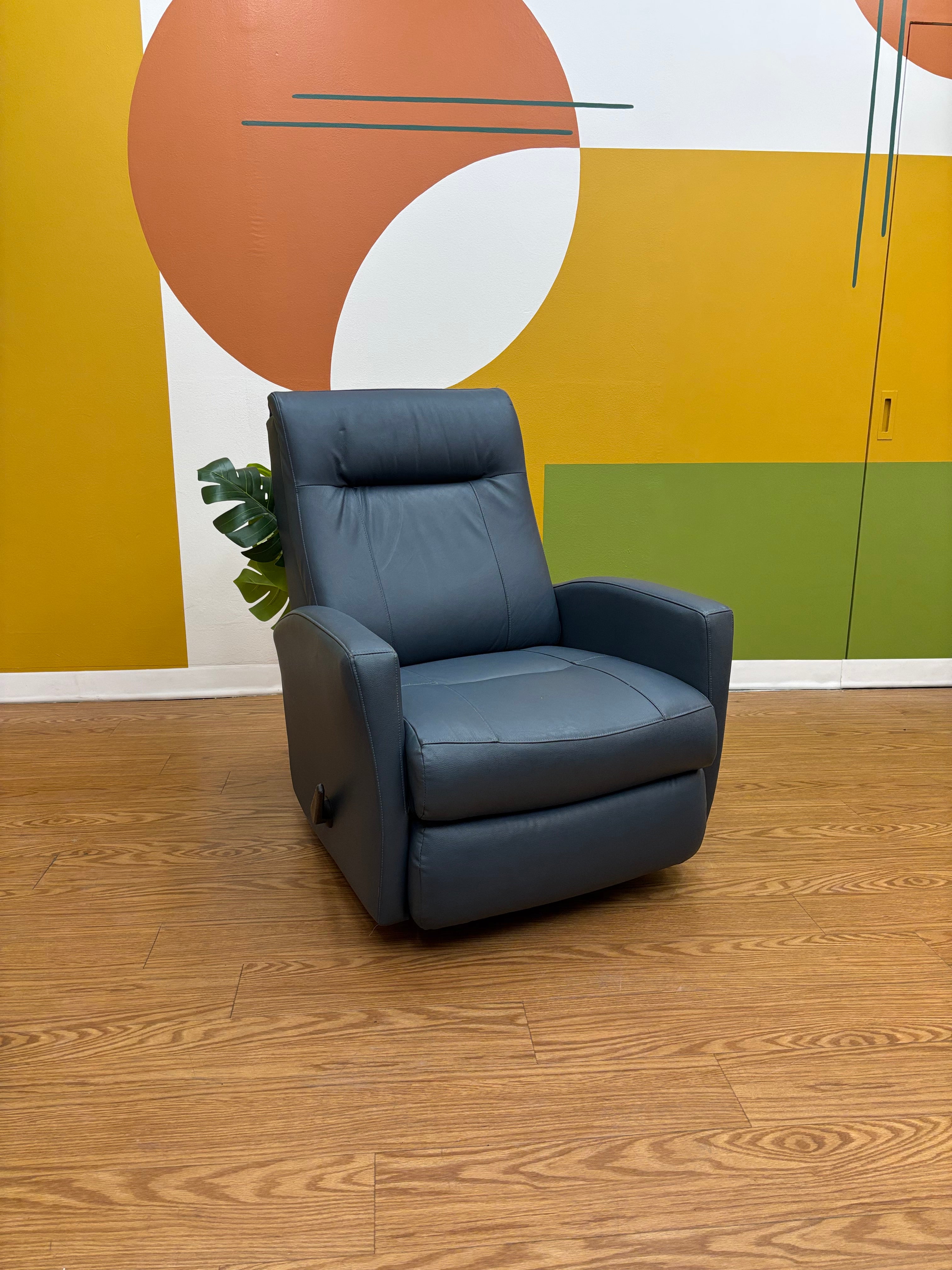 Blue Rocking Recliner