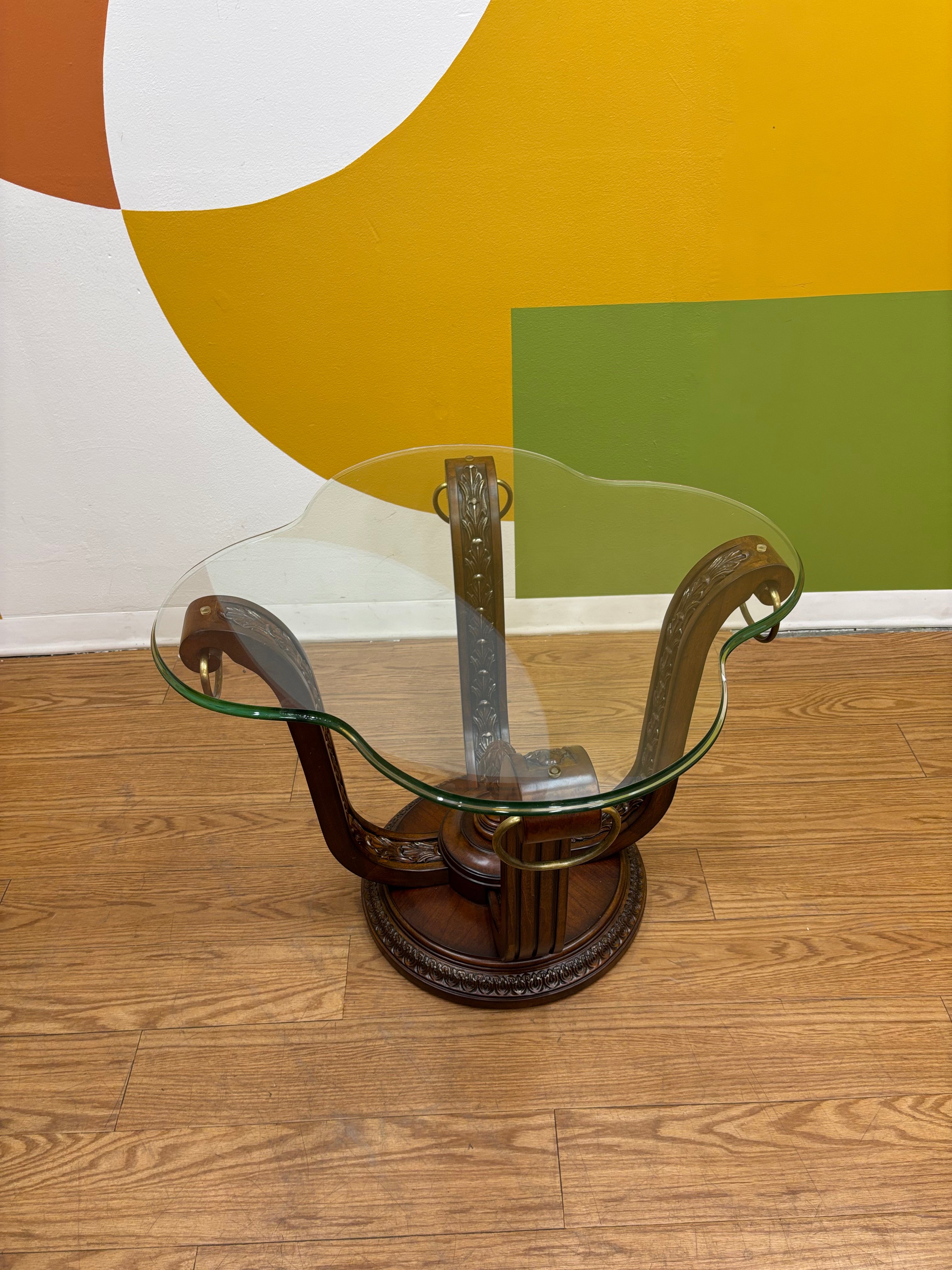 Wood & Glass Side Table