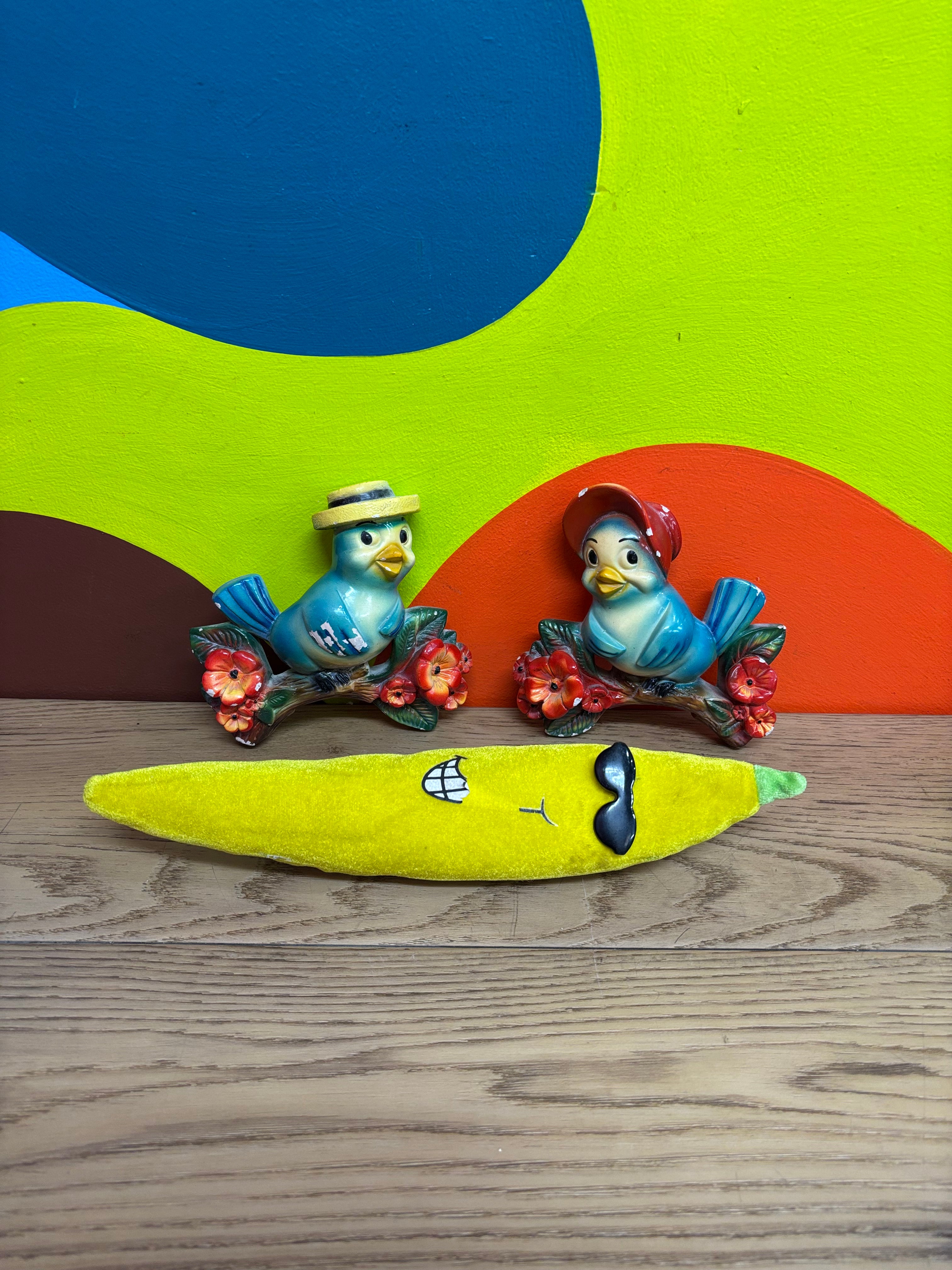 Set of Ceramic Wall Birds