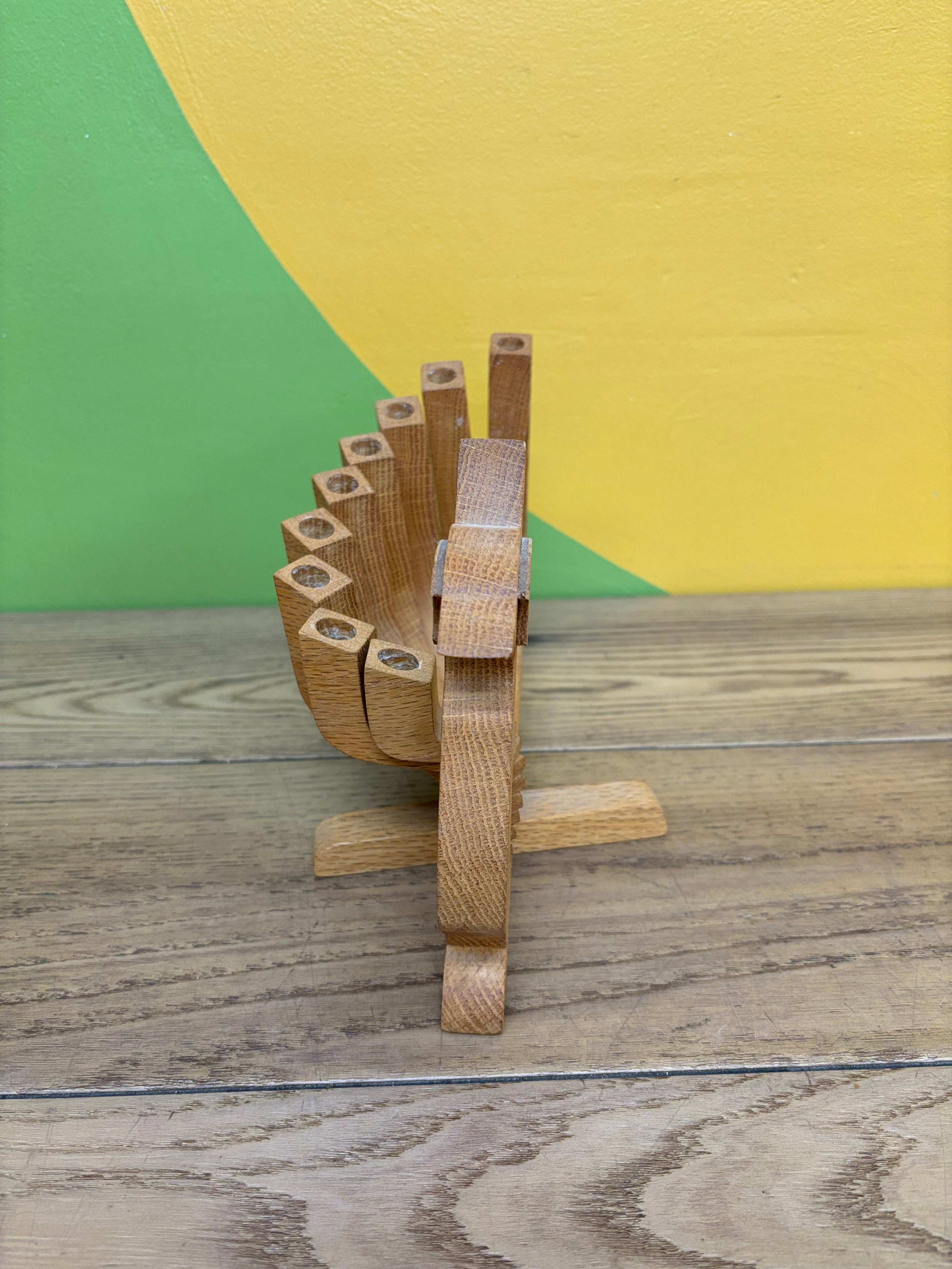 Wood Bird Candelabra